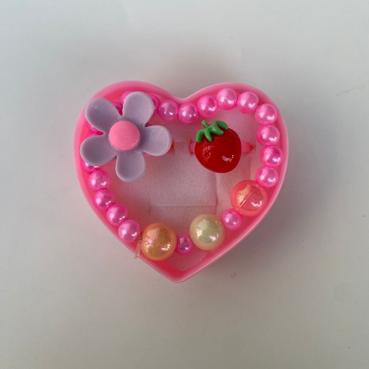 Heart-Shaped Kids' Bracelet & Rings Gift Set