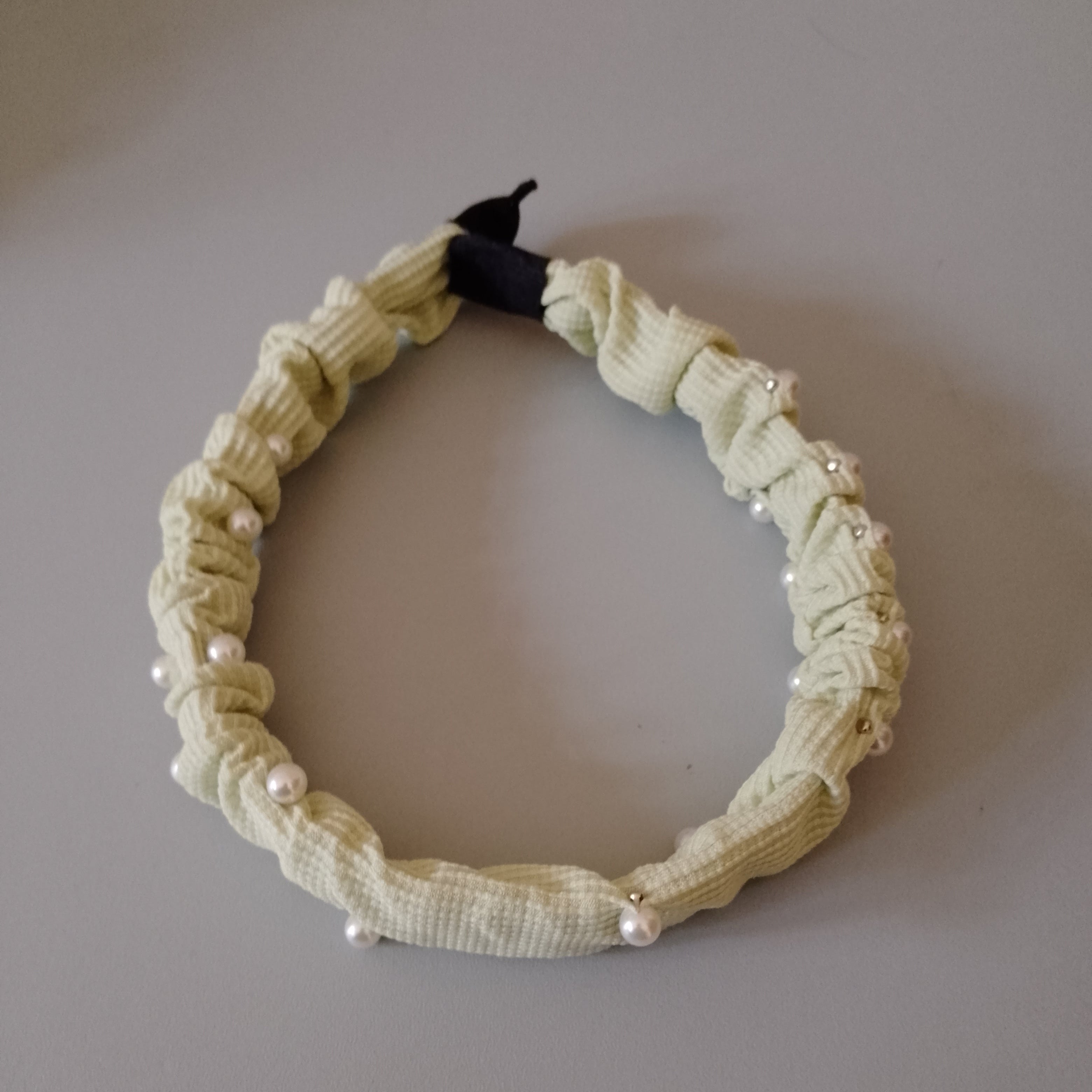 Velvet Pearl-Embellished Hairbands