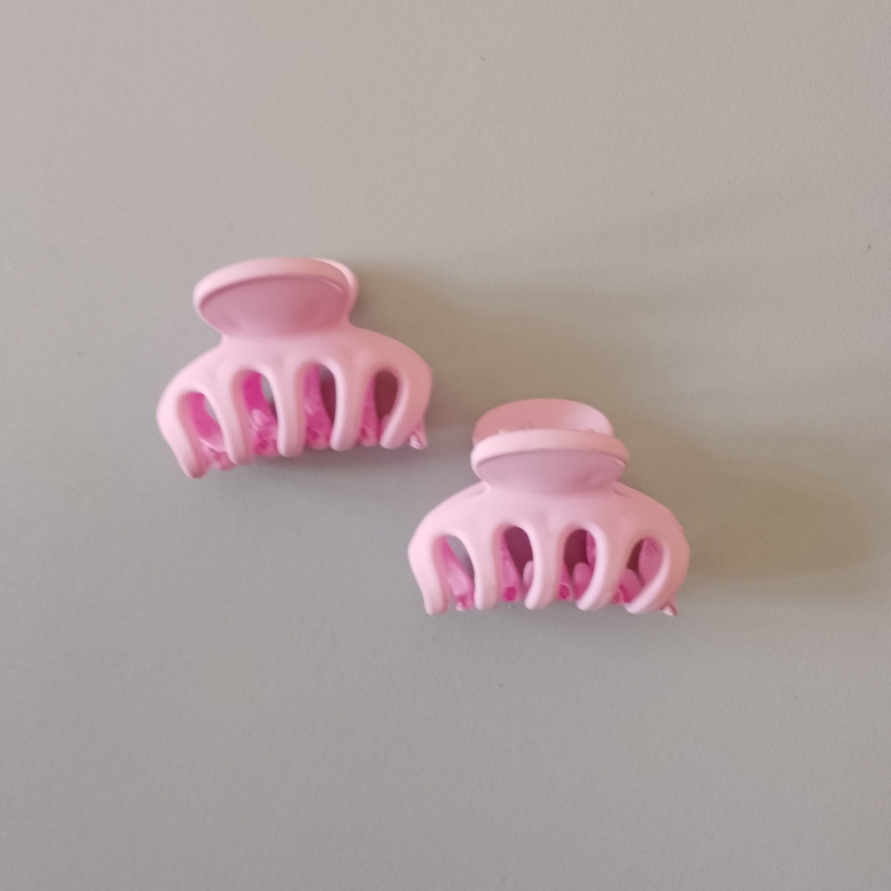 Vibrant Matte Mini Hair Claw Clips Pair