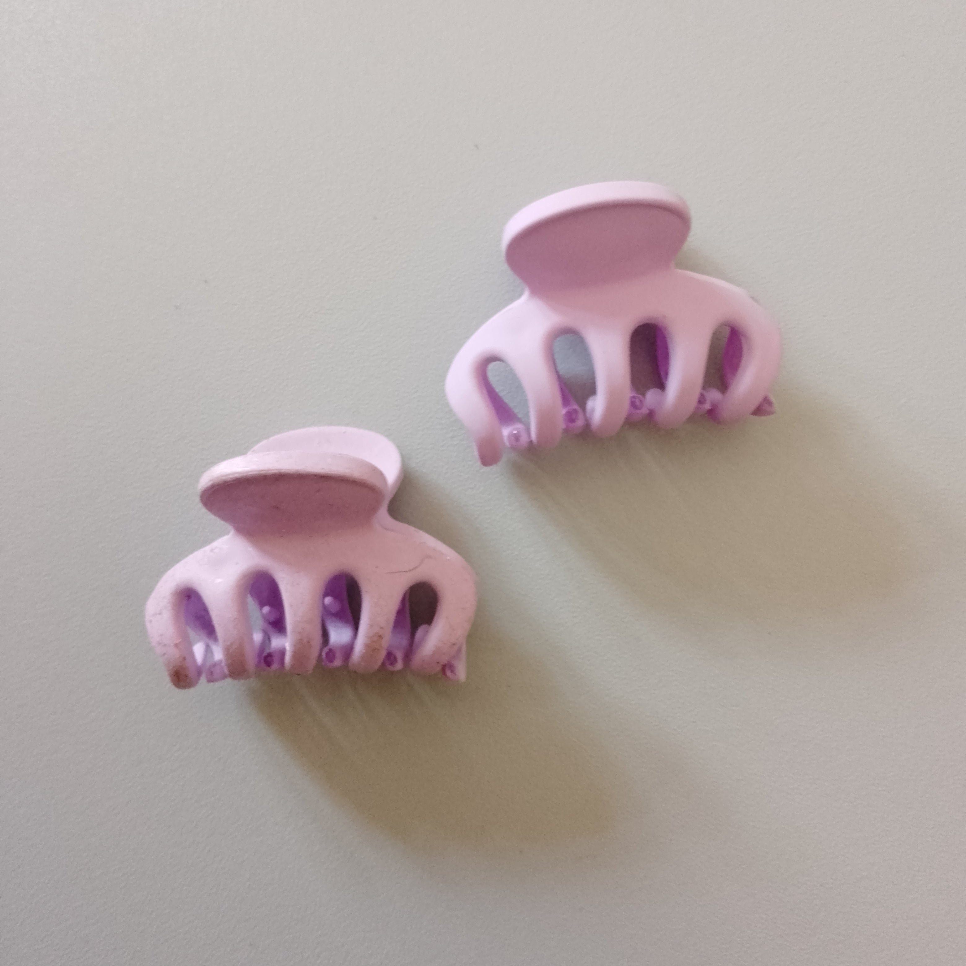 Vibrant Matte Mini Hair Claw Clips Pair