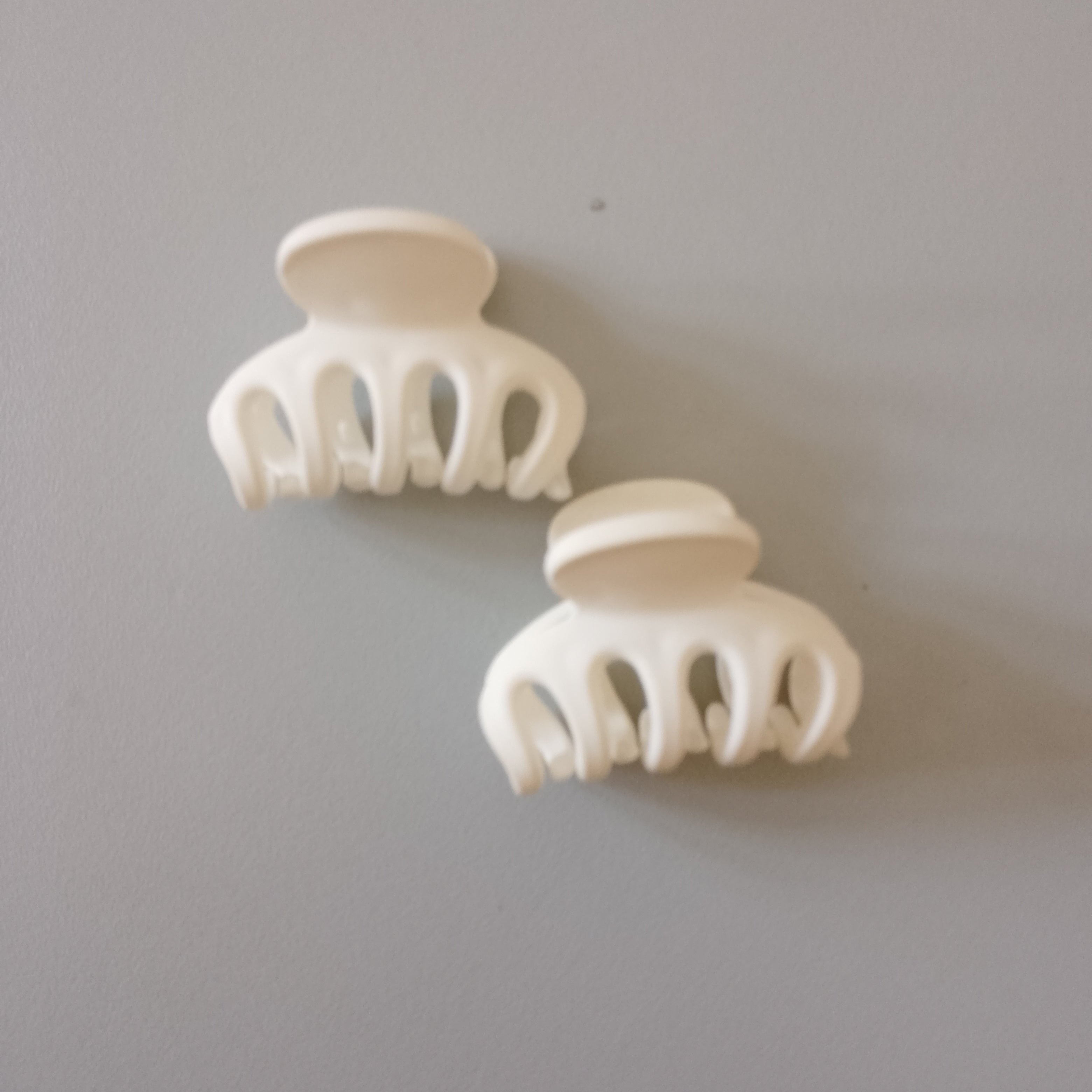 Vibrant Matte Mini Hair Claw Clips Pair