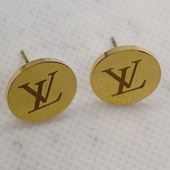 Classic Monogram Gold Stud Earrings
