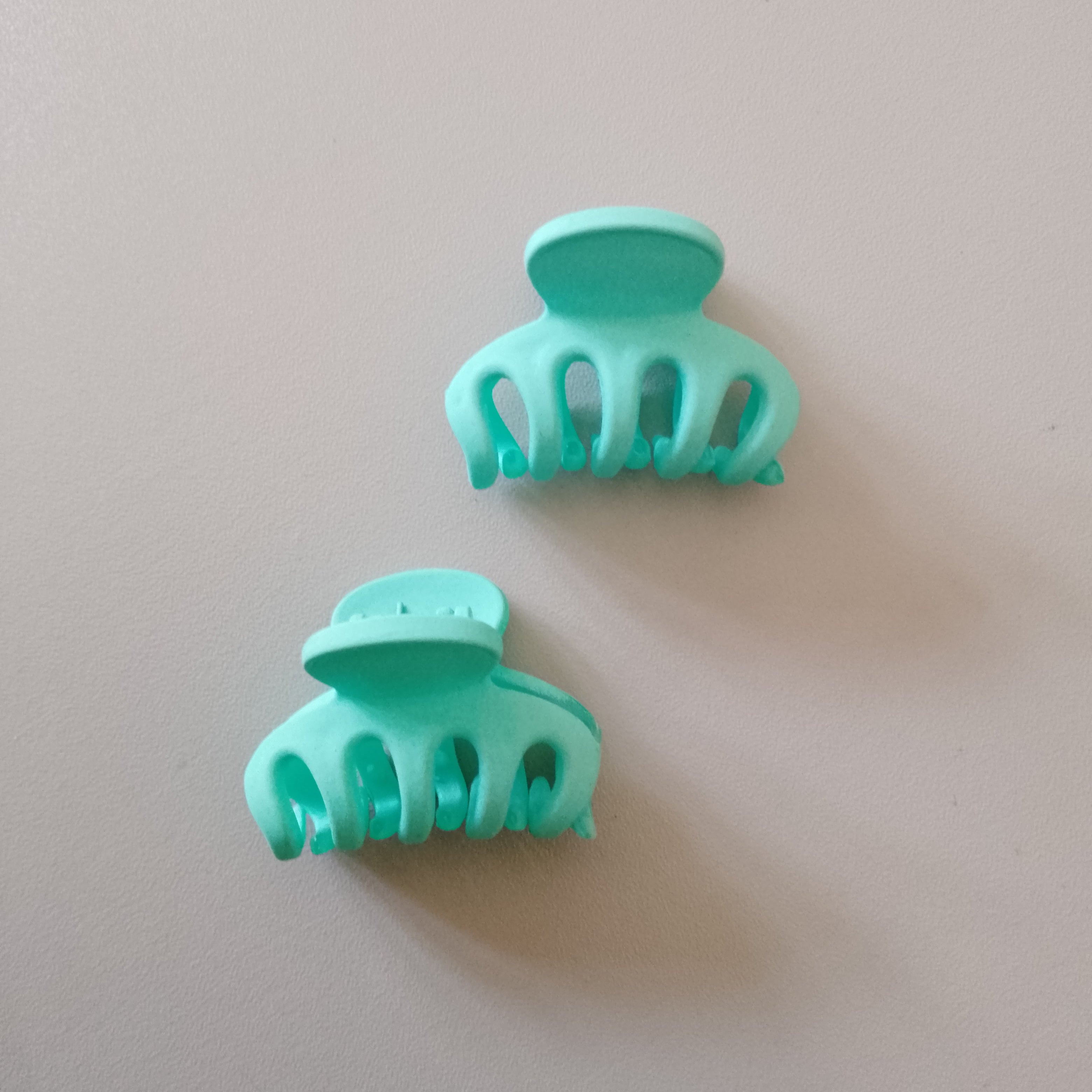 Vibrant Matte Mini Hair Claw Clips Pair