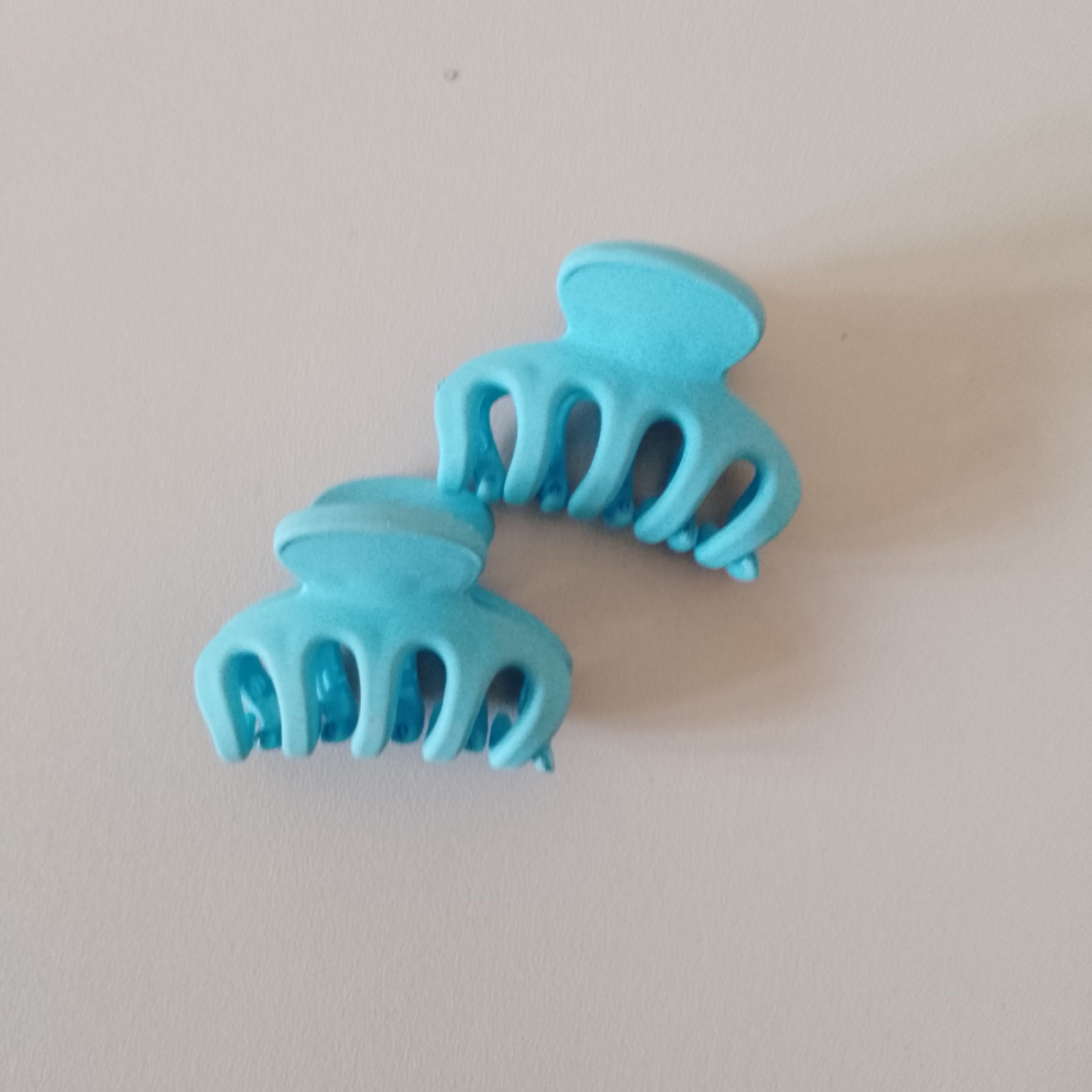 Vibrant Matte Mini Hair Claw Clips Pair