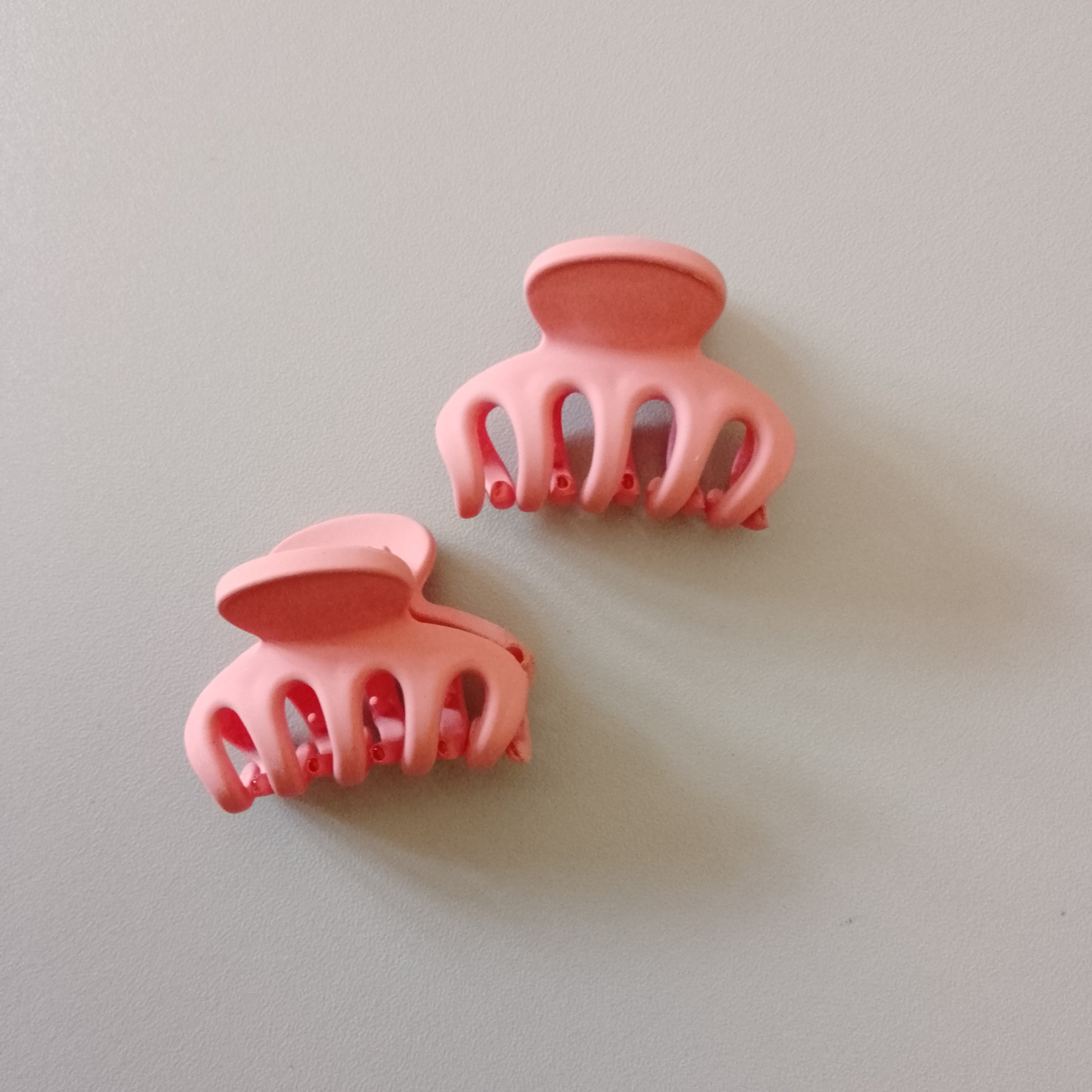 Vibrant Matte Mini Hair Claw Clips Pair