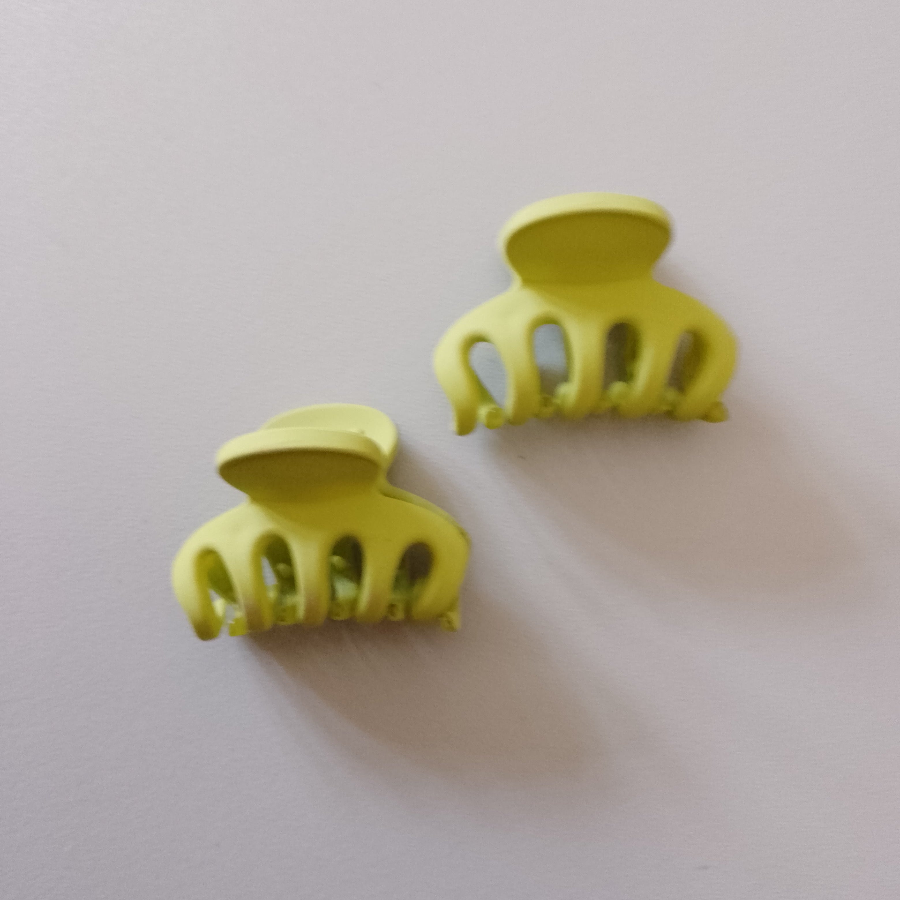 Vibrant Matte Mini Hair Claw Clips Pair