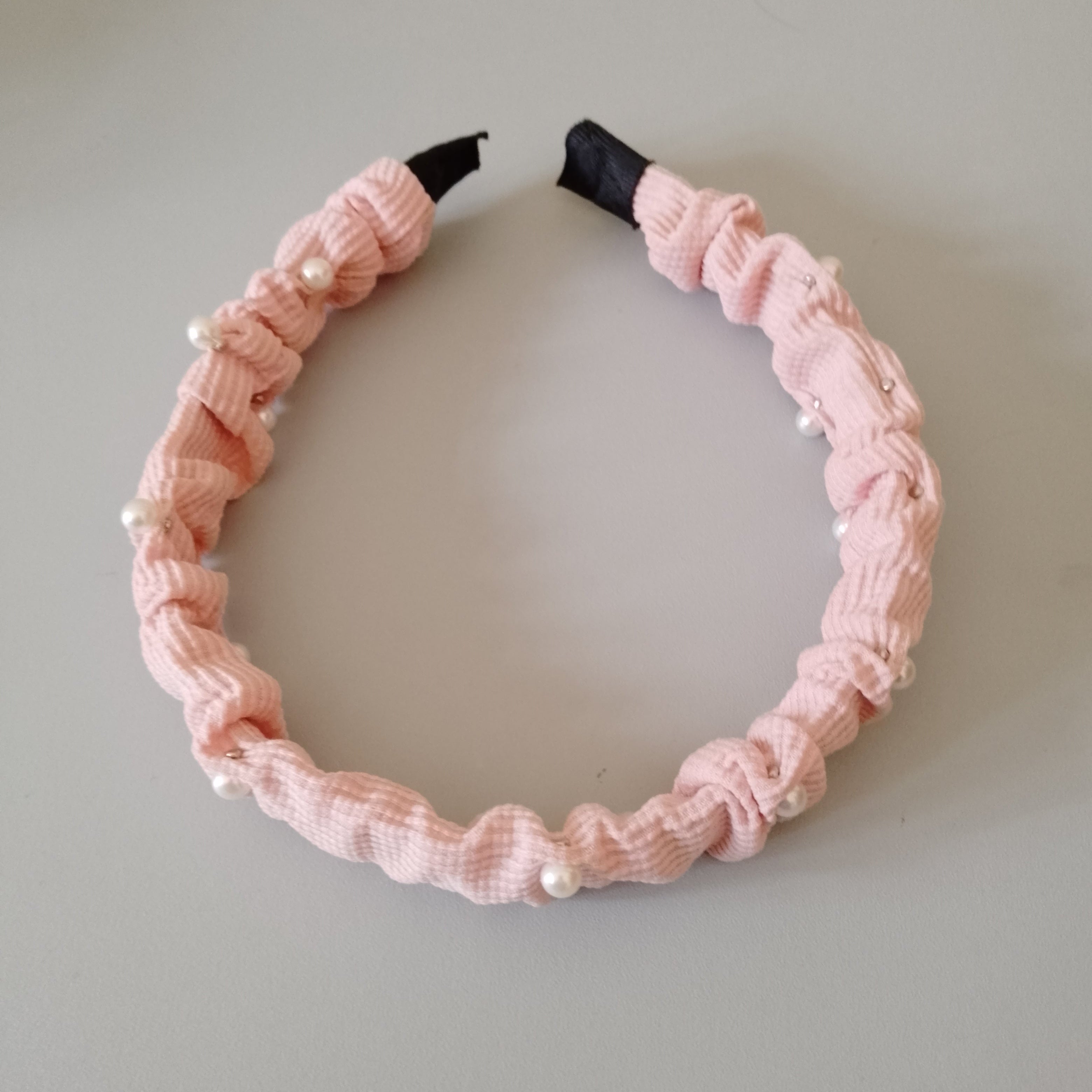 Velvet Pearl-Embellished Hairbands
