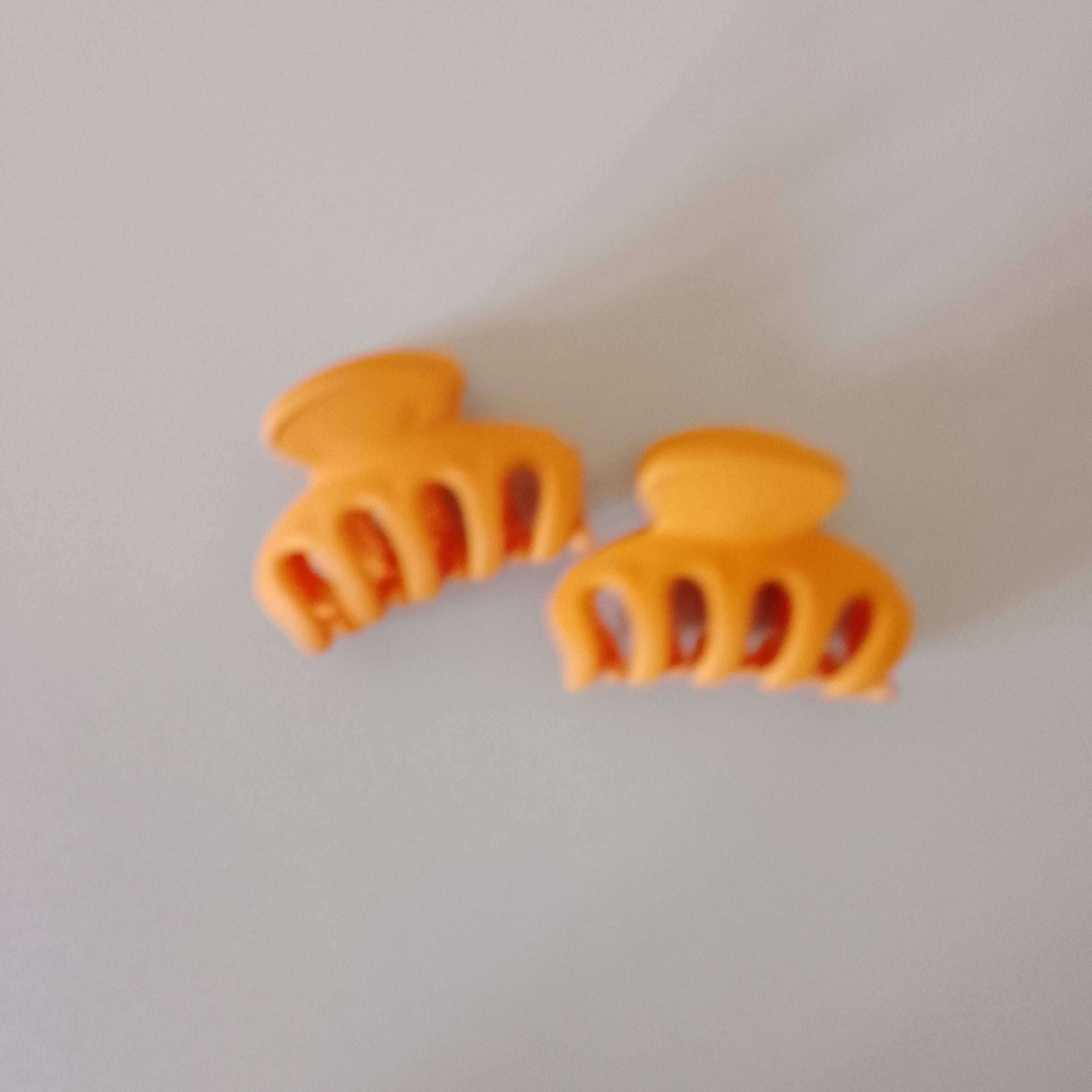 Vibrant Matte Mini Hair Claw Clips Pair