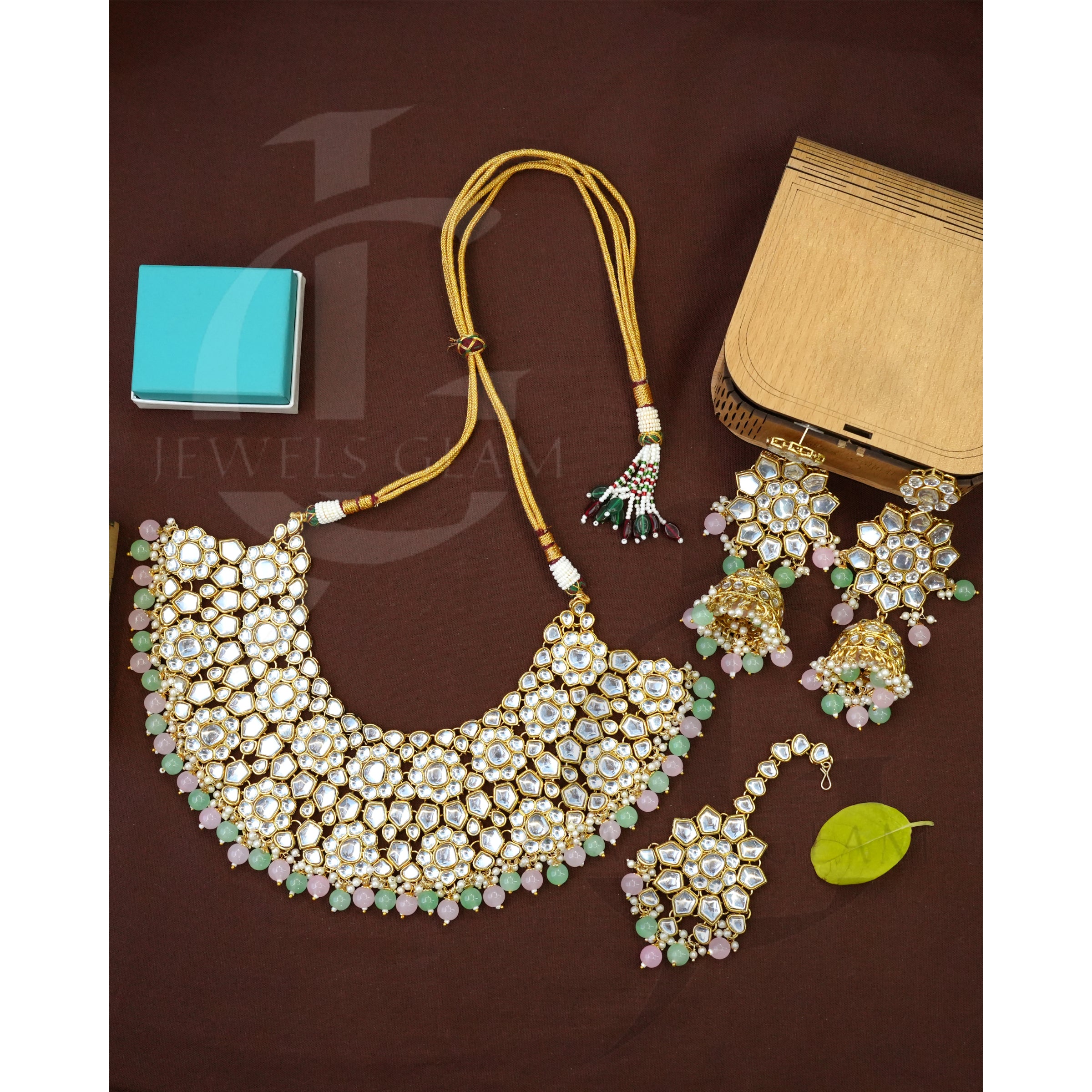Pastel Charm Kundan Bridal Jewelry Set