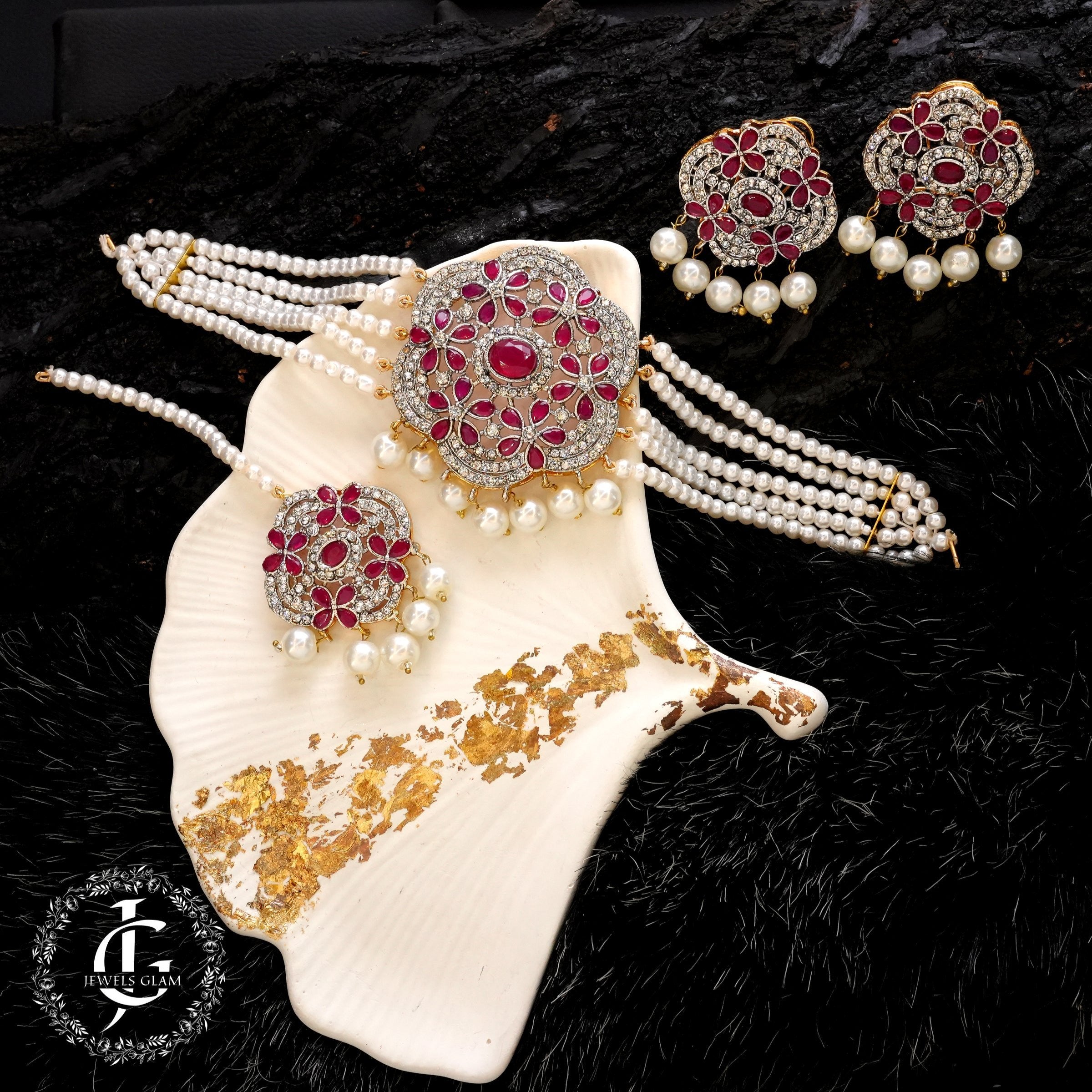 Oceanic Bloom Pearl Jewelry Set