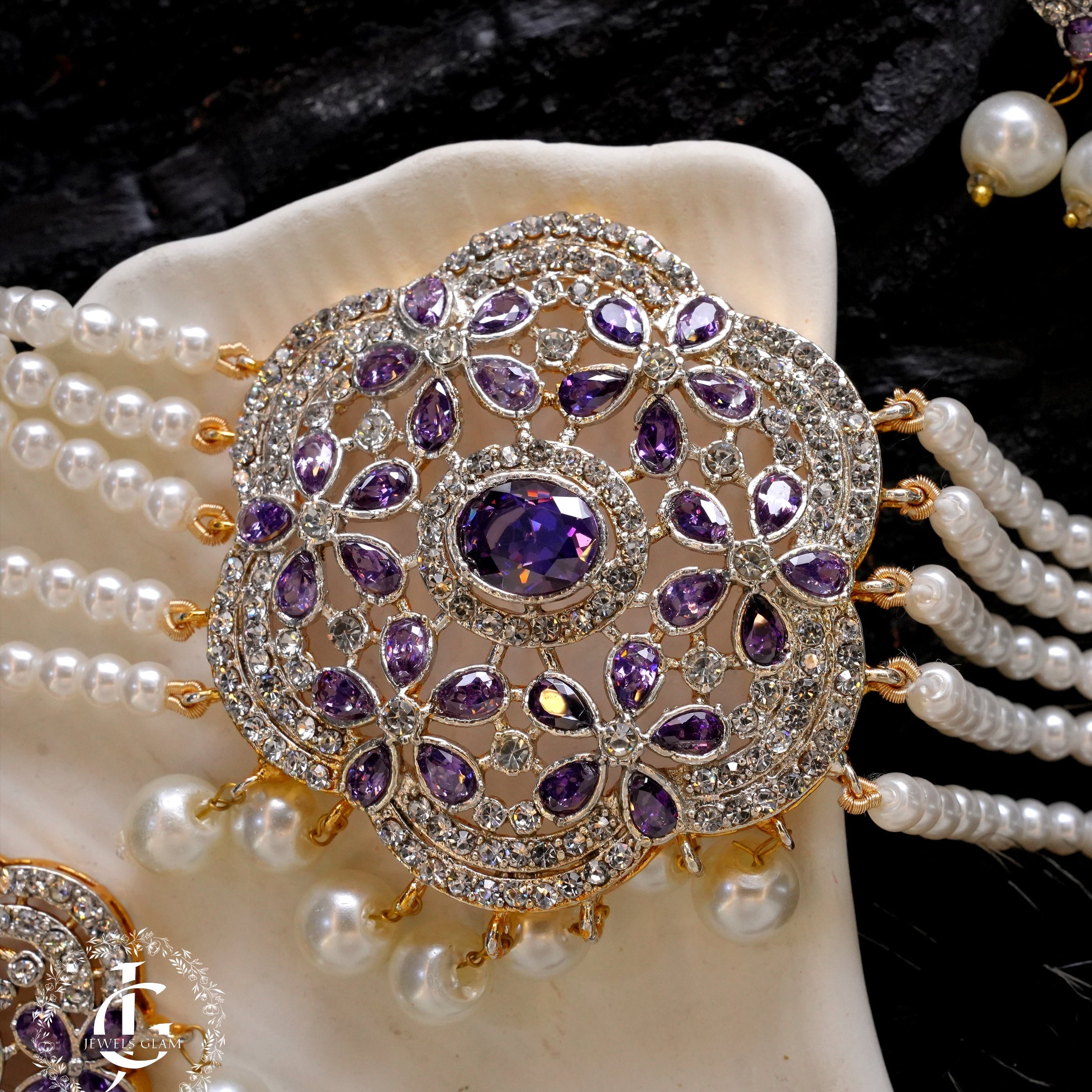 Midnight Pearl Elegance Jewelry Set