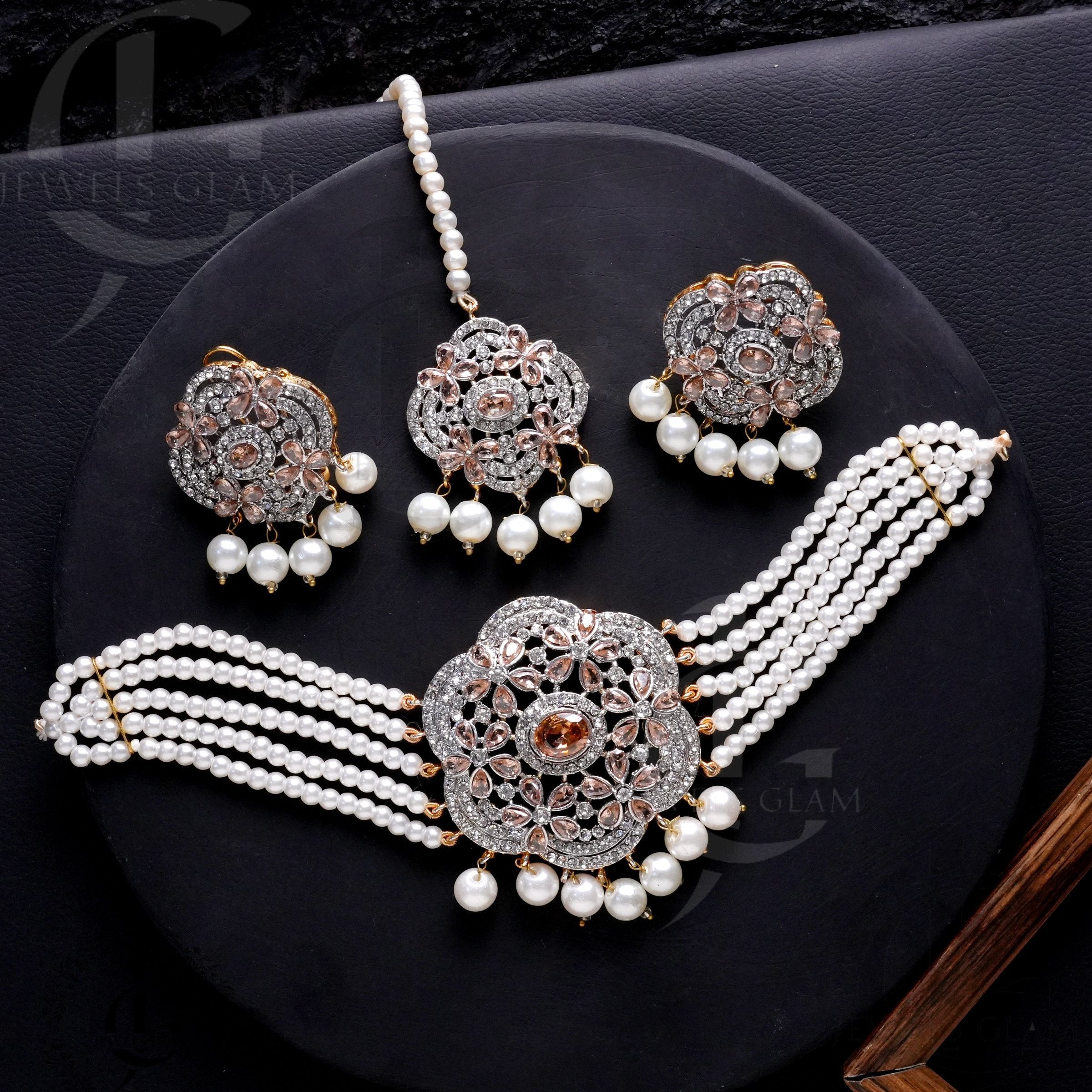 Oceanic Bloom Pearl Jewelry Set