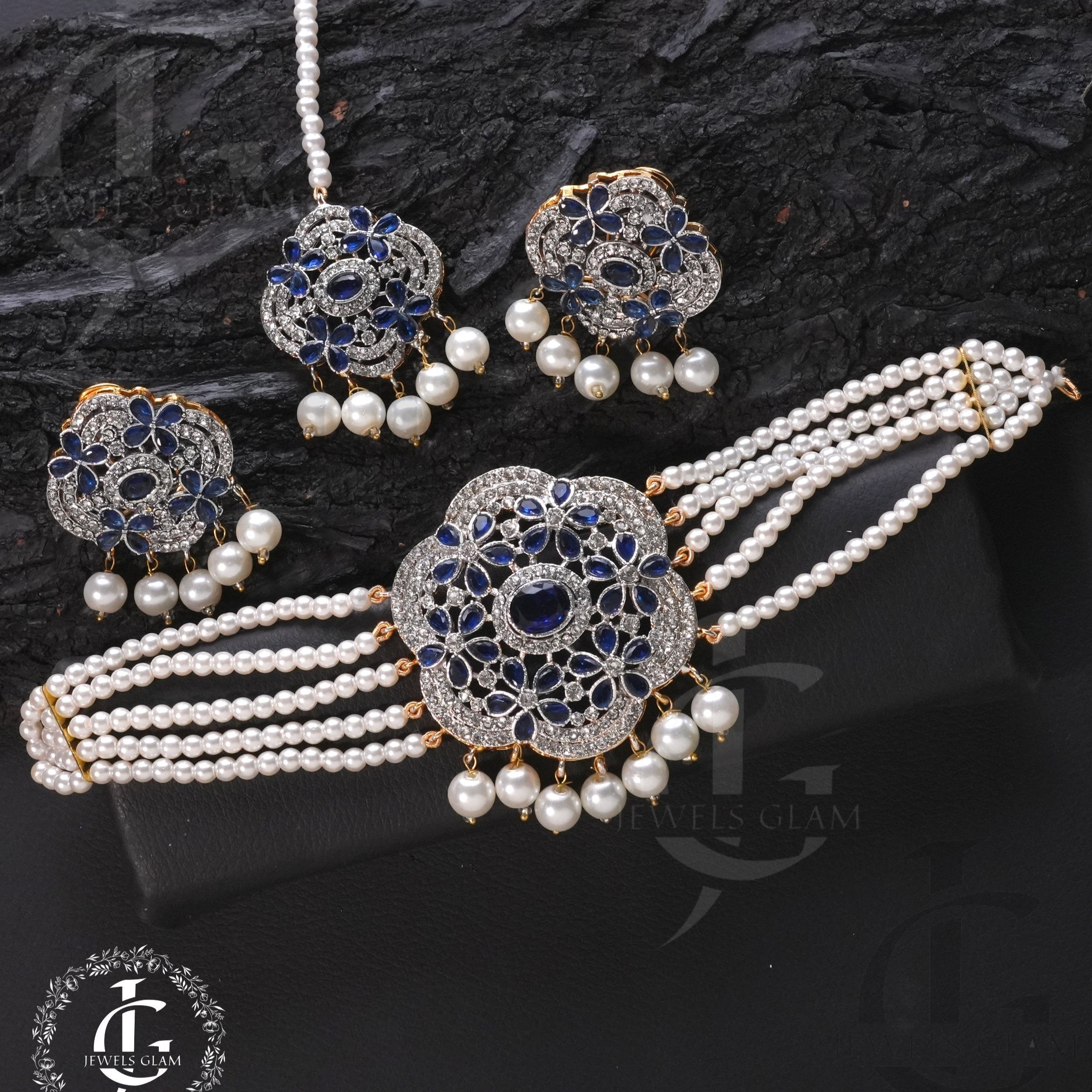 Midnight Pearl Elegance Jewelry Set