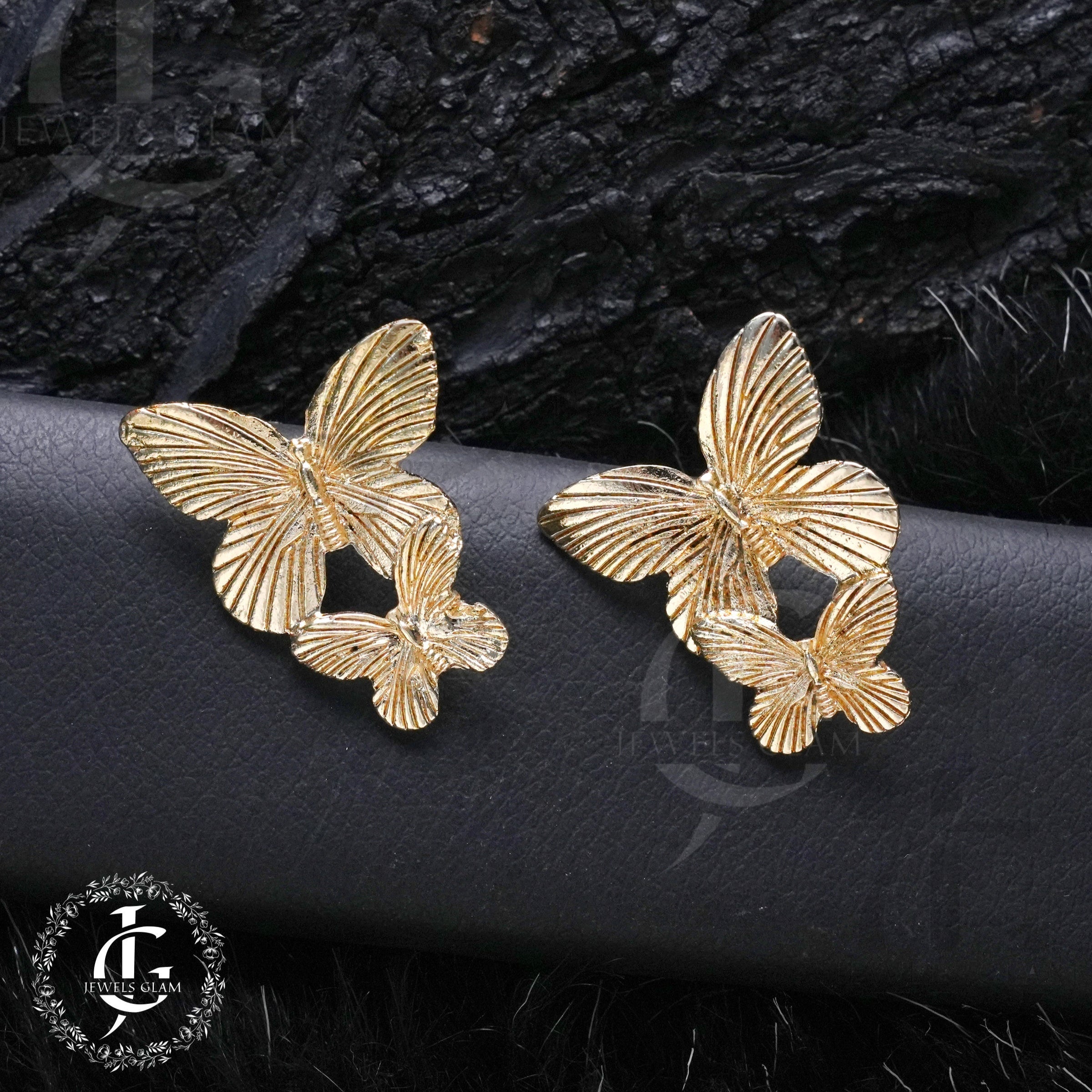 Gold Butterfly Earrings