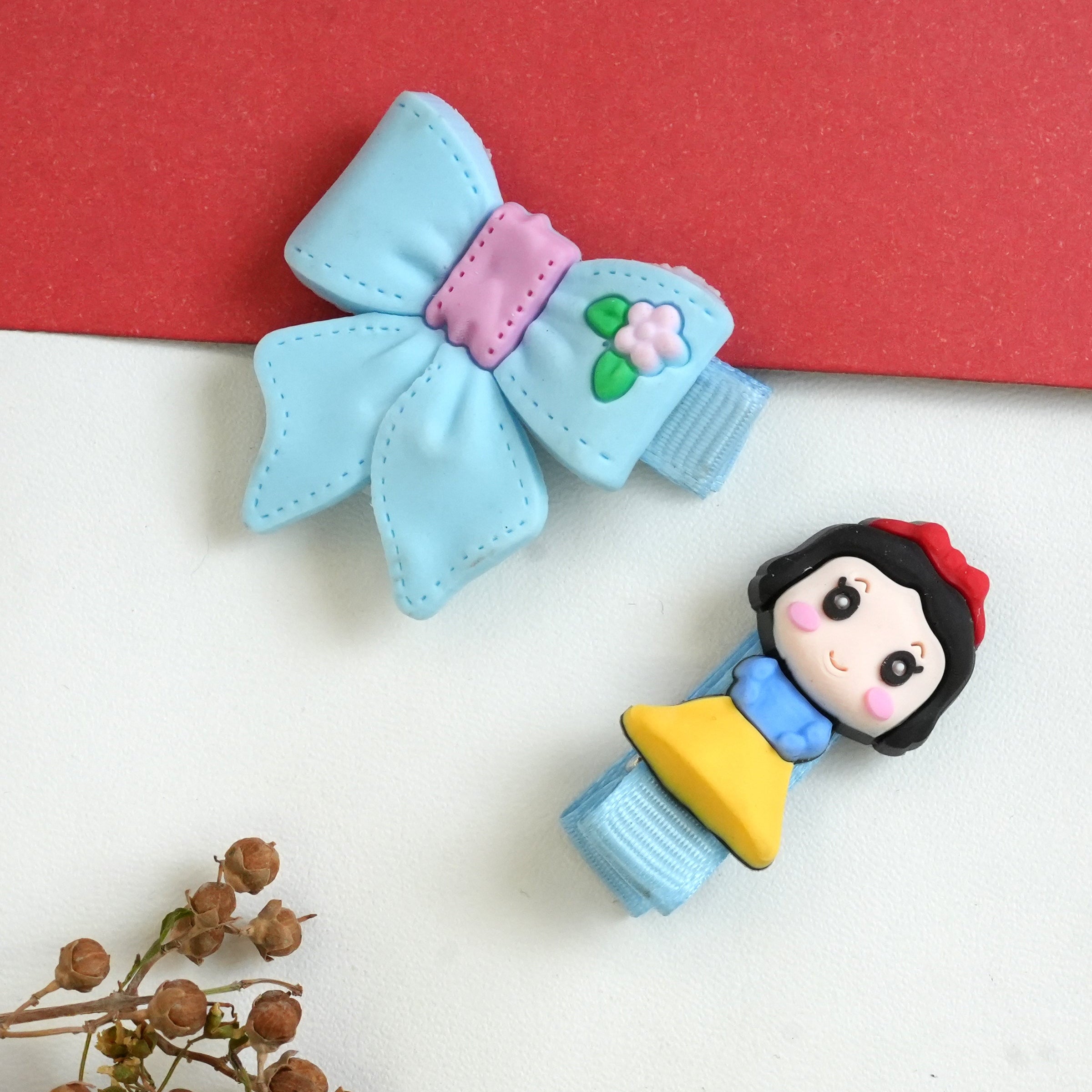 Princess and Bow Silicone Hair Clips