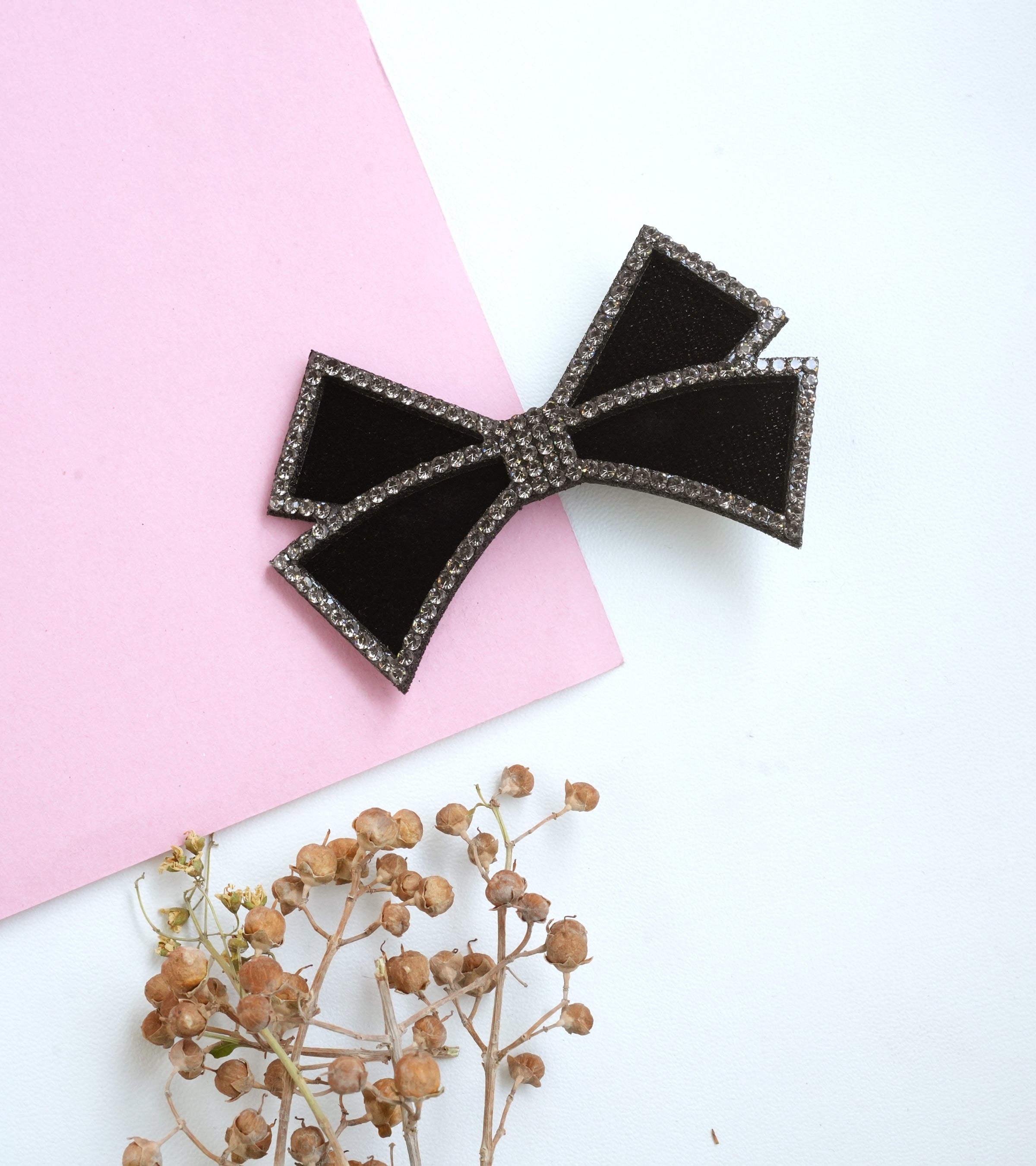 Luxe Velvet Bow Hair Pins (Pair