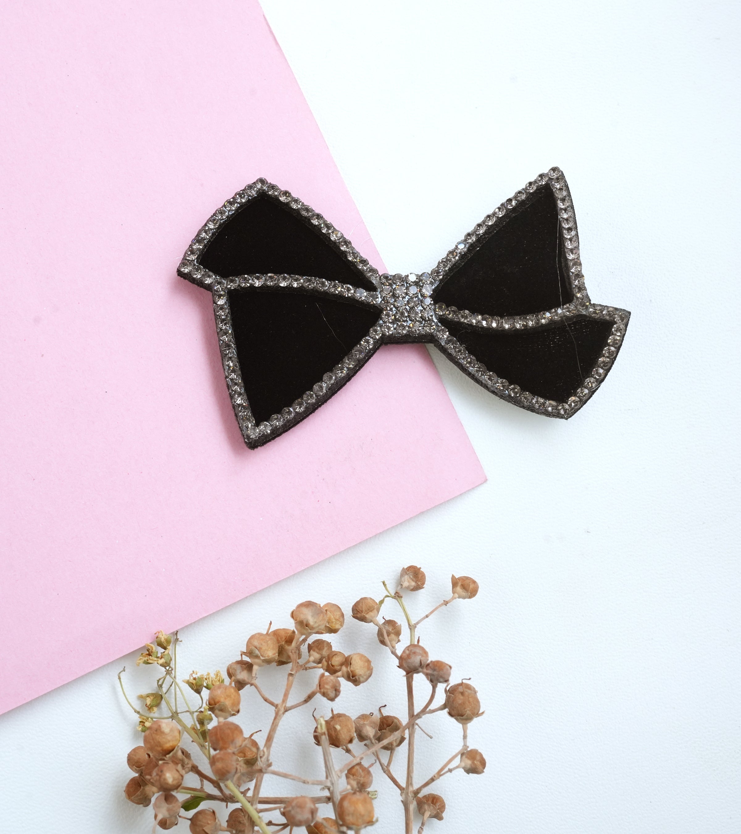 Luxe Velvet Bow Hair Pins (Pair