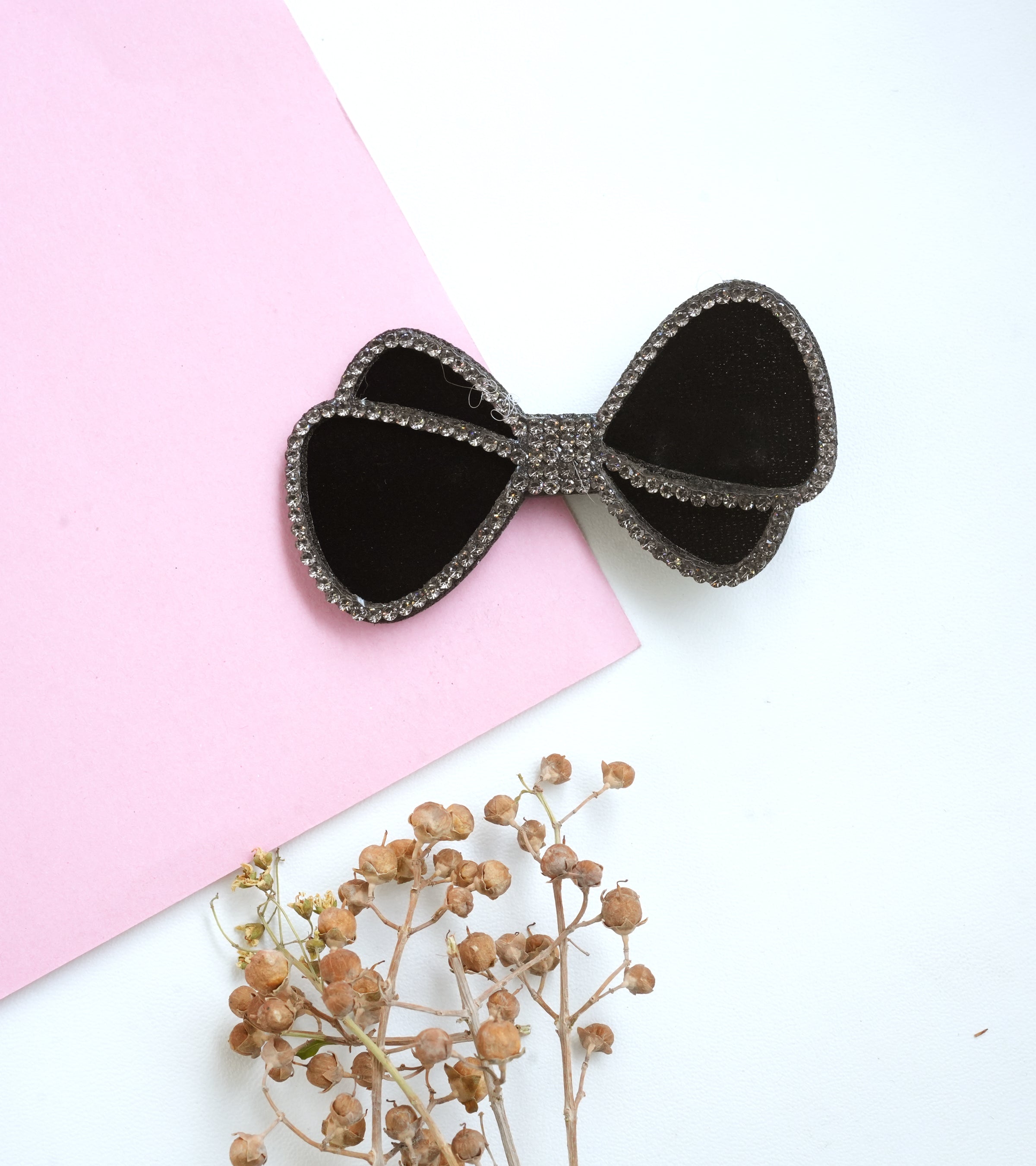 Luxe Velvet Bow Hair Pins (Pair