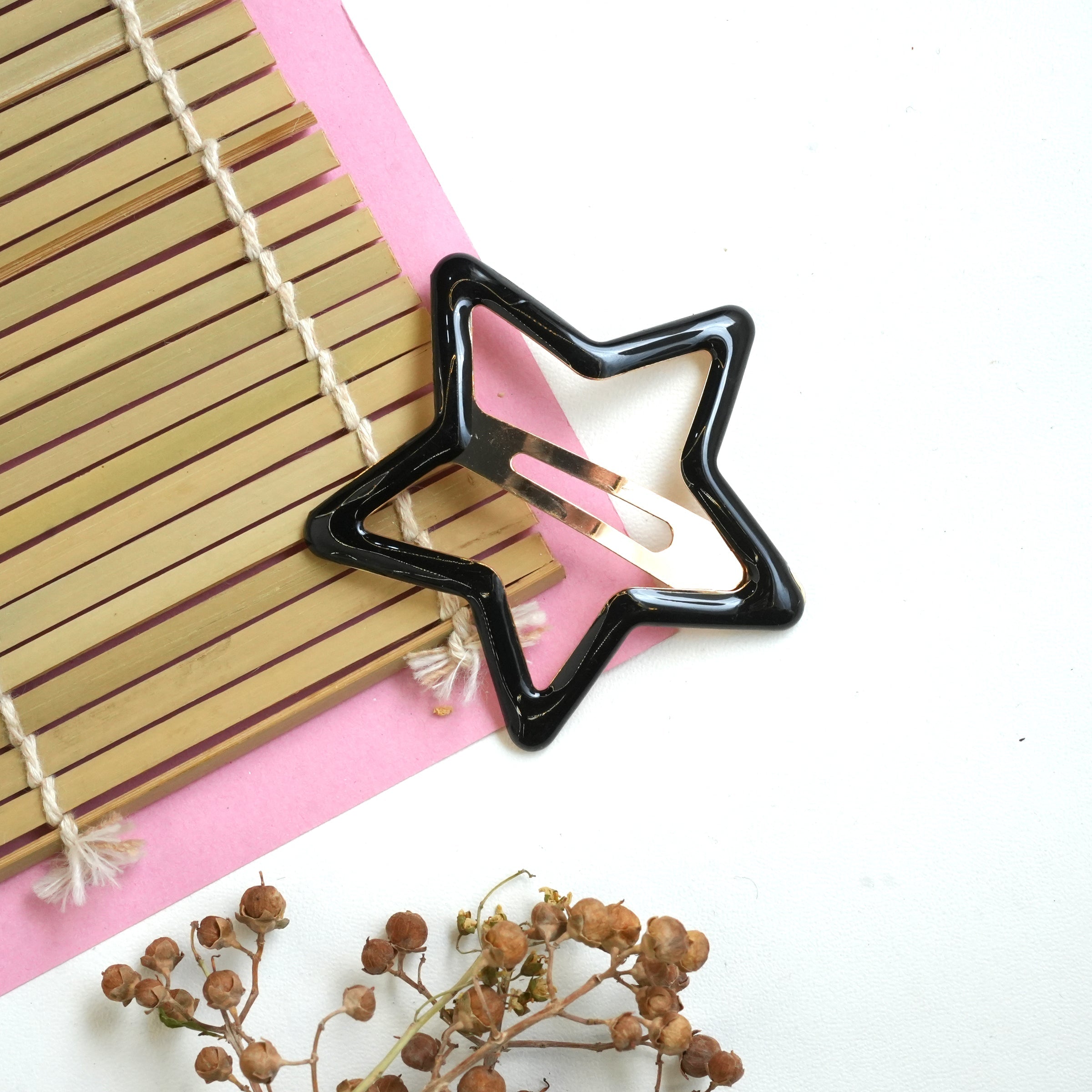 Glossy Star Hair Clips