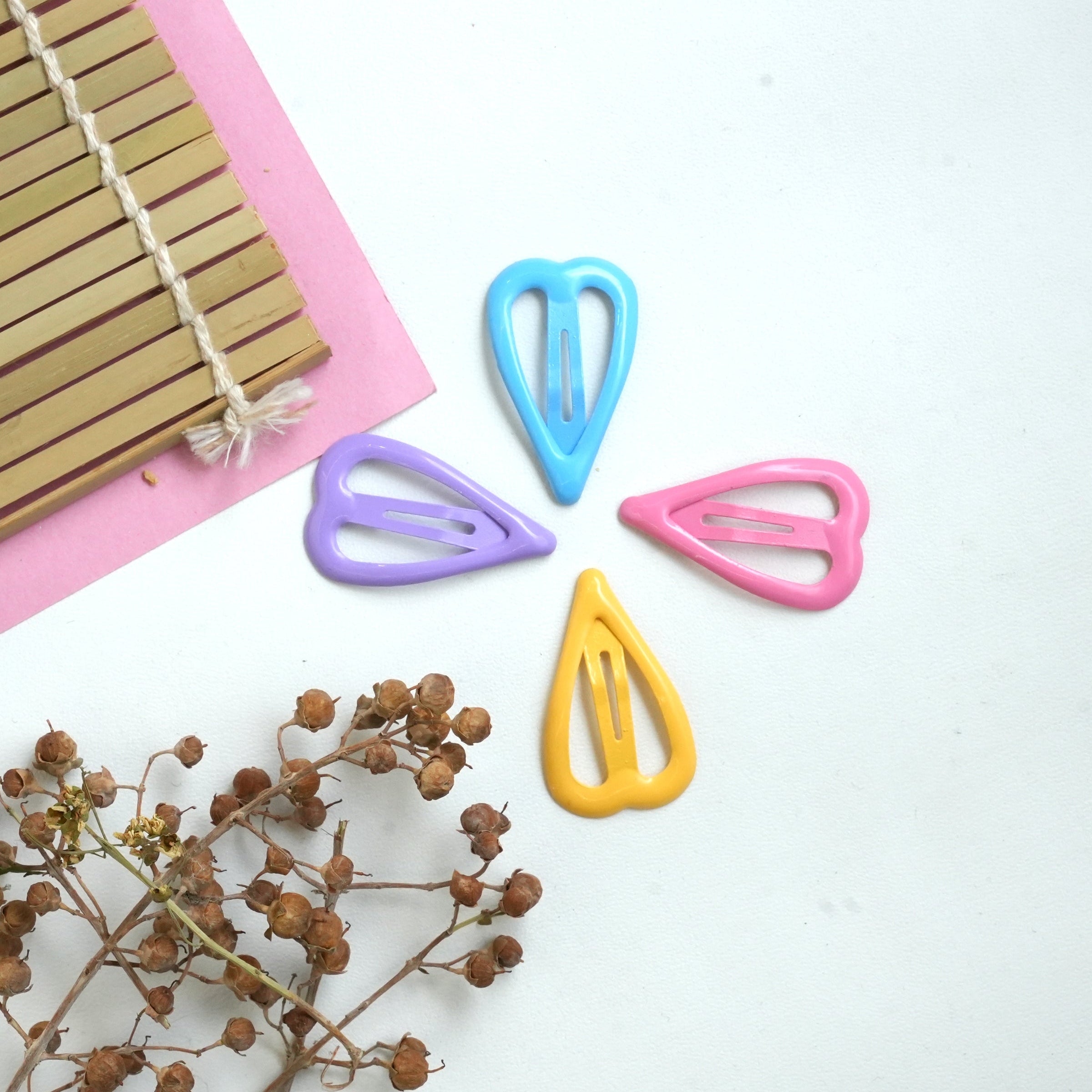 Vibrant Heart Hair Pins