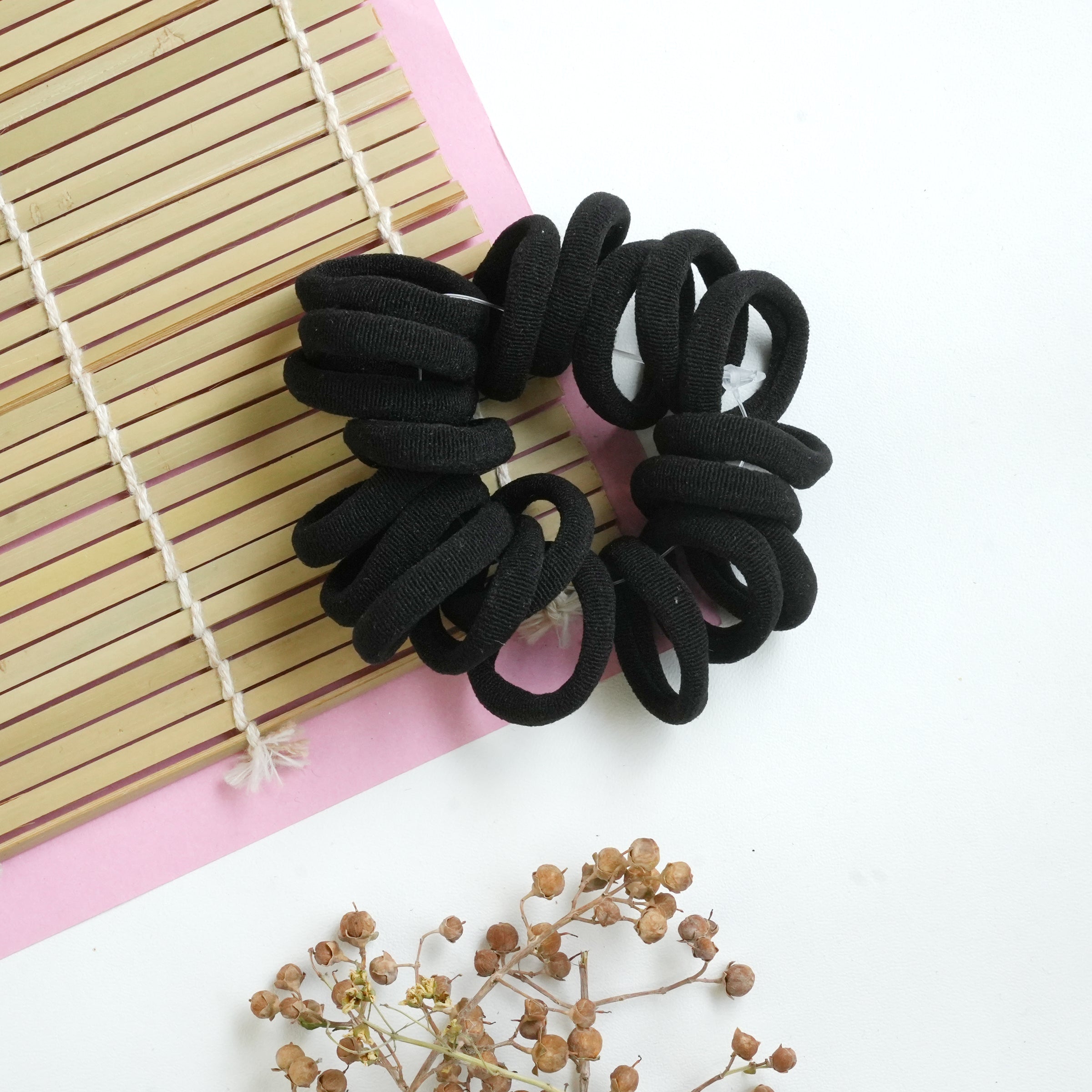 Classic Black Elastic Hair Ties