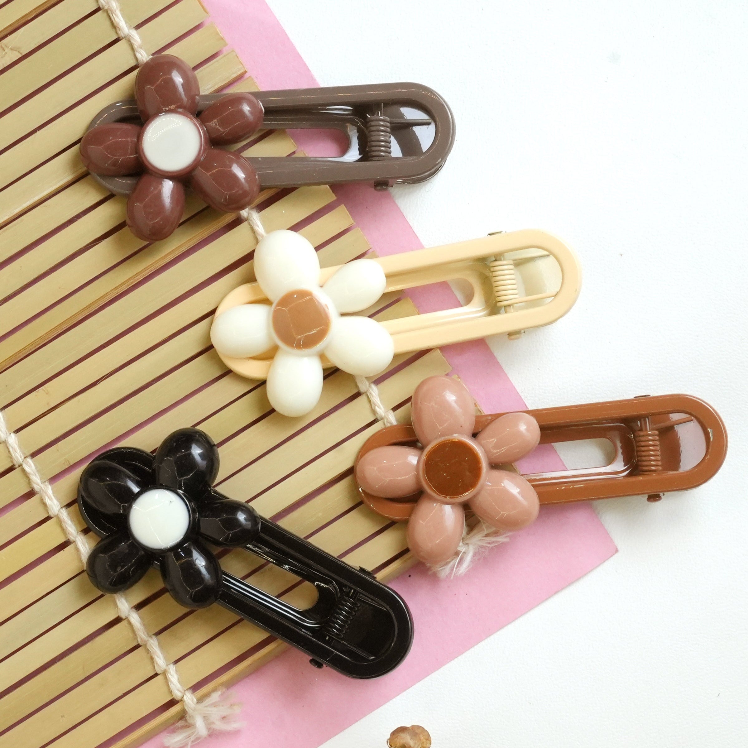 Chic Flower Clip Hair Pins Set