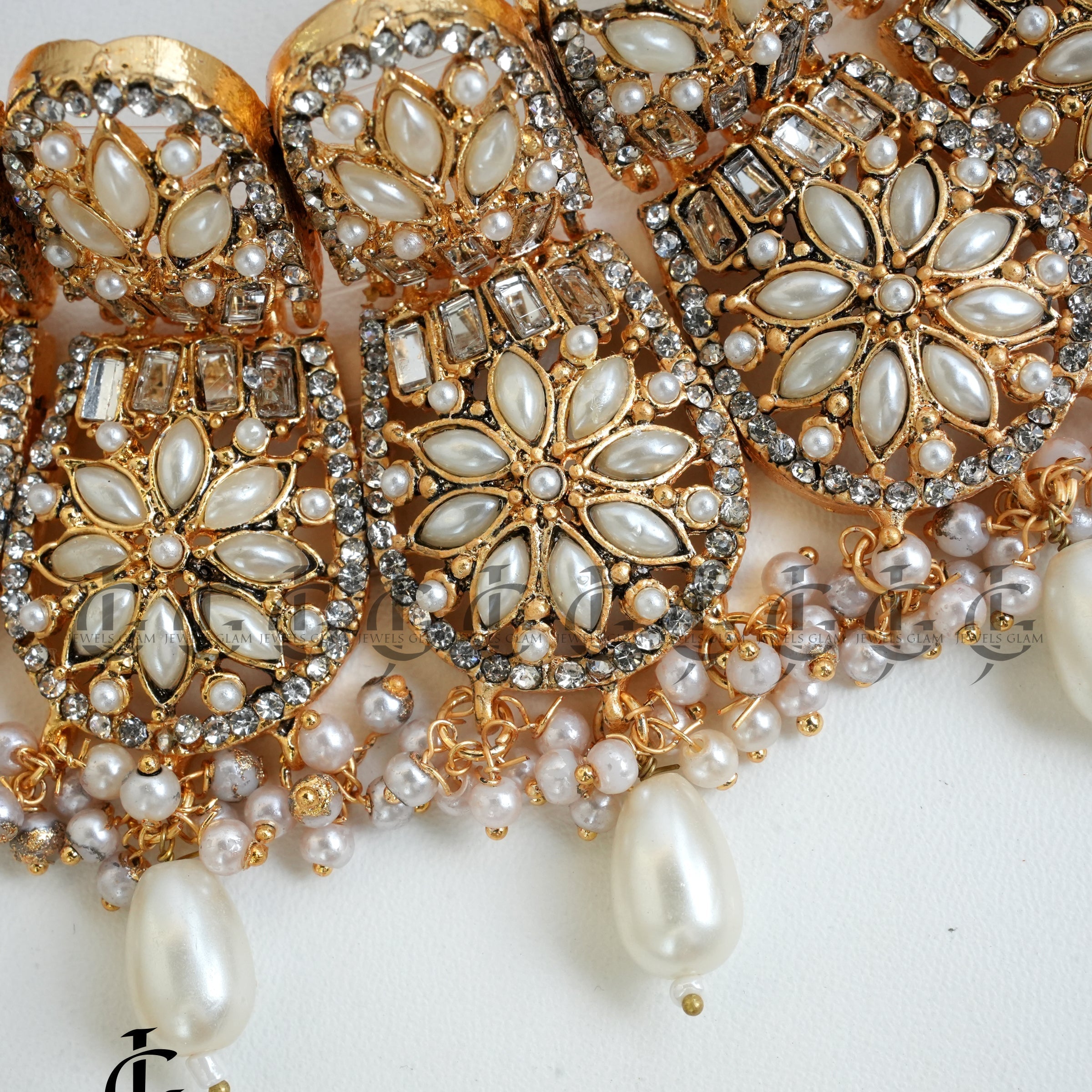 Pearl Bloom Bridal Choker Jewelry Set