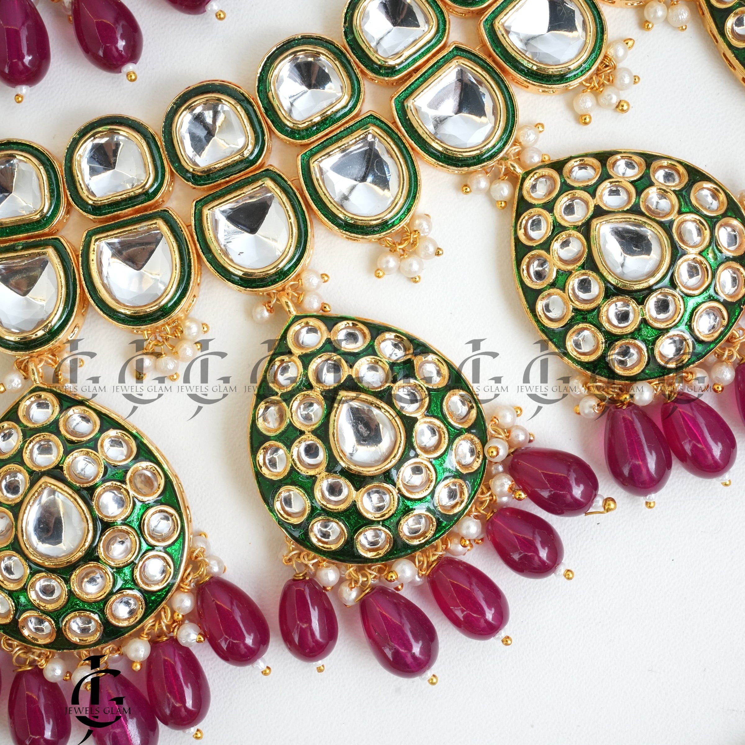 Ruby Radiance Kundan Bridal Jewelry Set