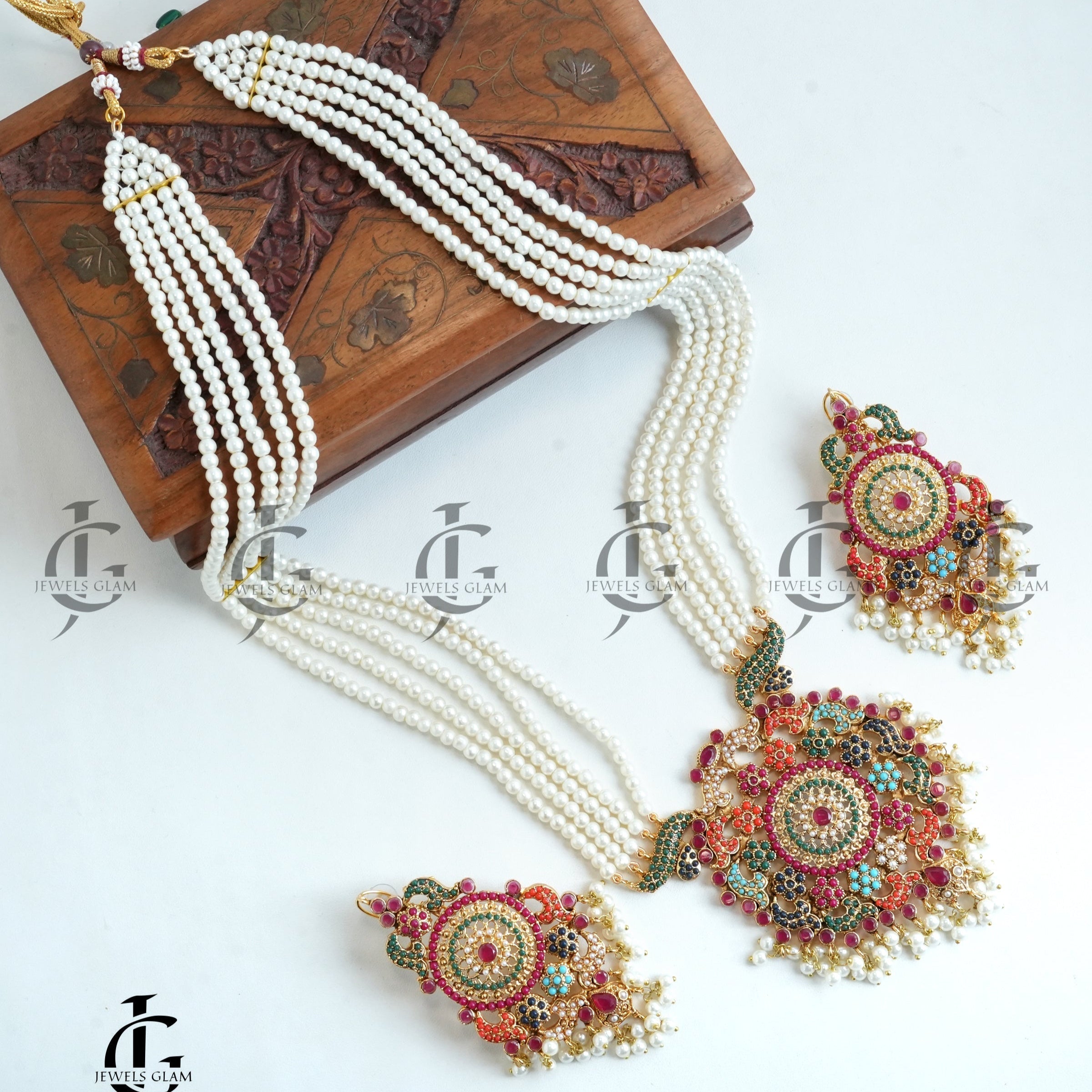 Multicolor Radiance Pearl Mala Set