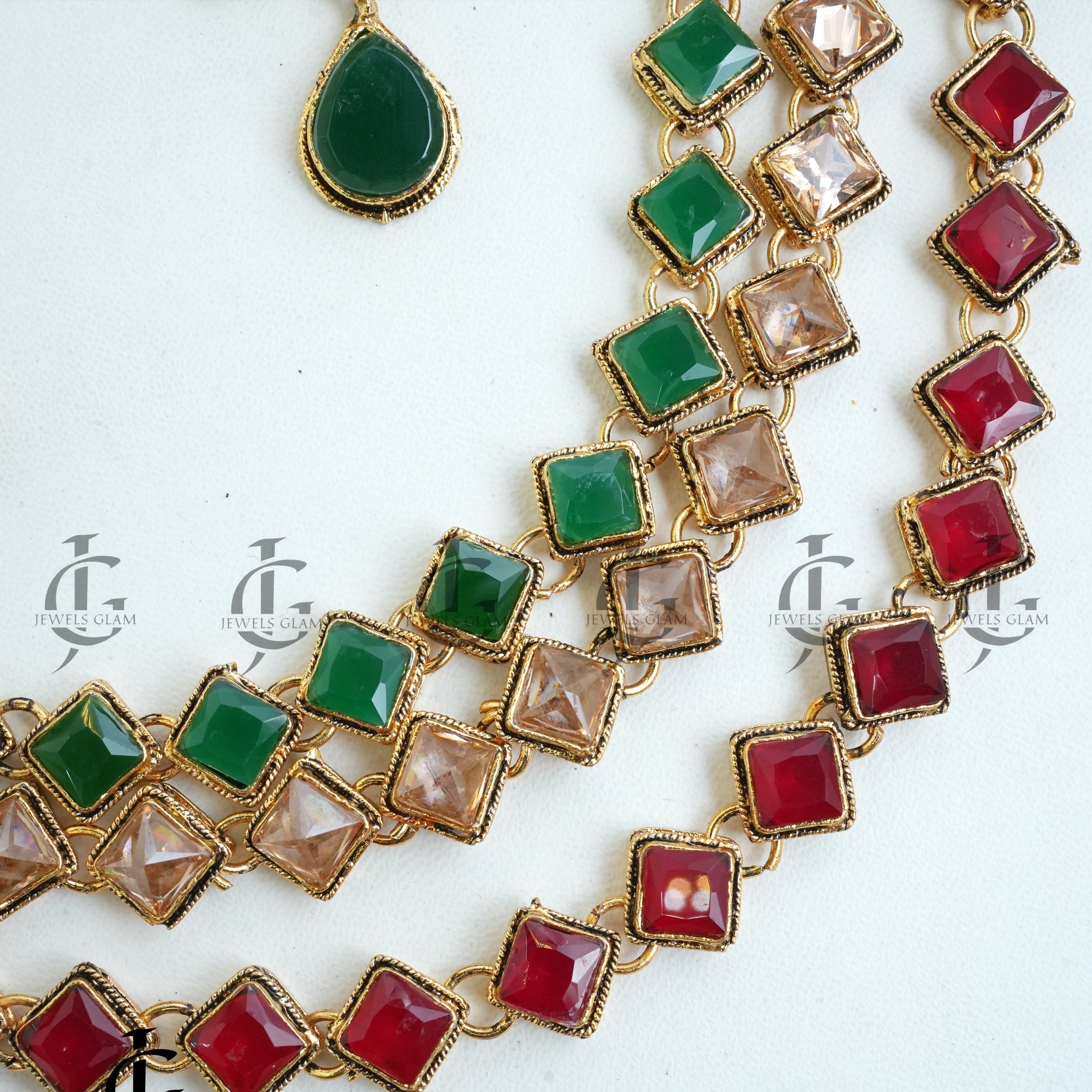 Regal Multi-Layered Gemstone Mala Set