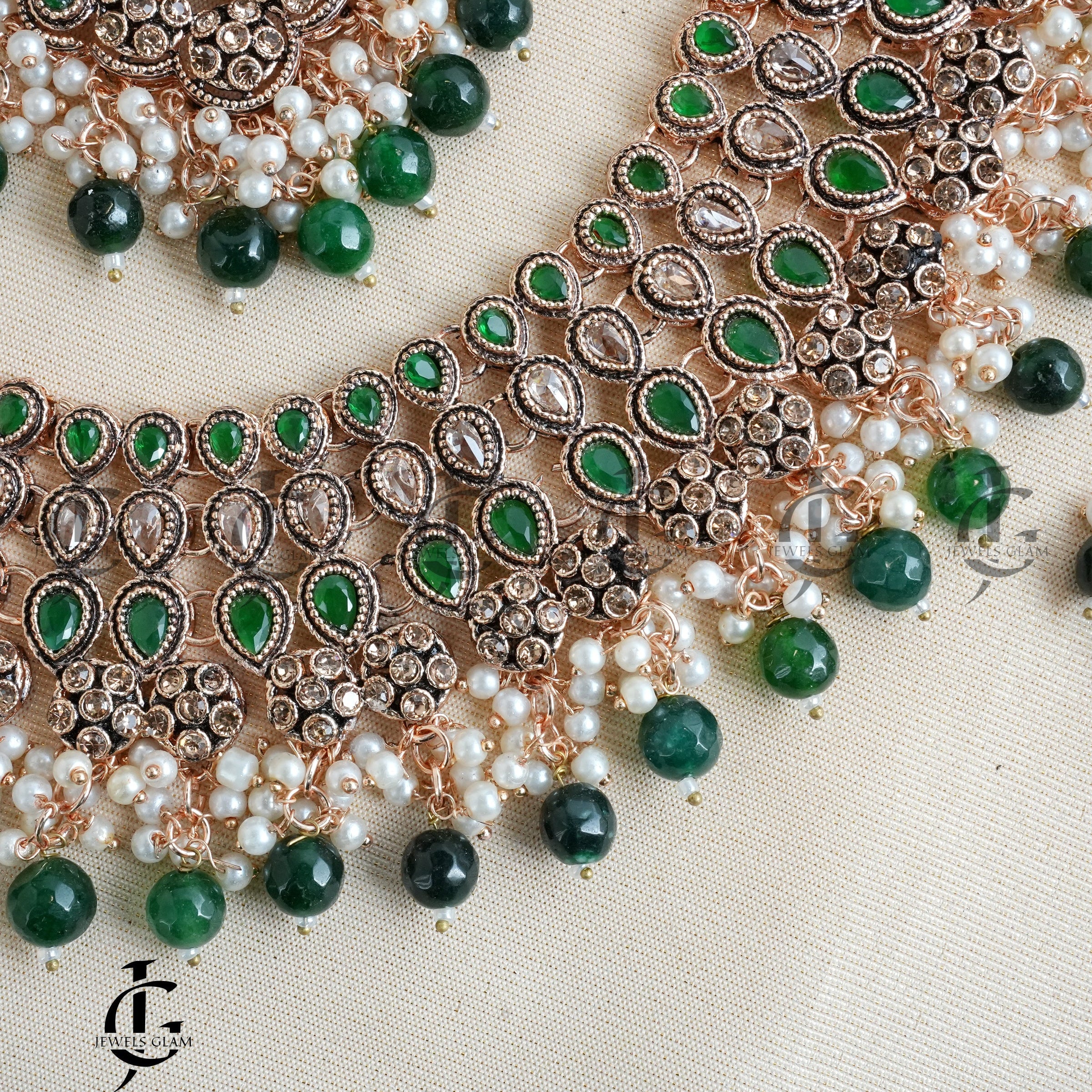 Golden Radiance Pearl Bridal Jewelry Set