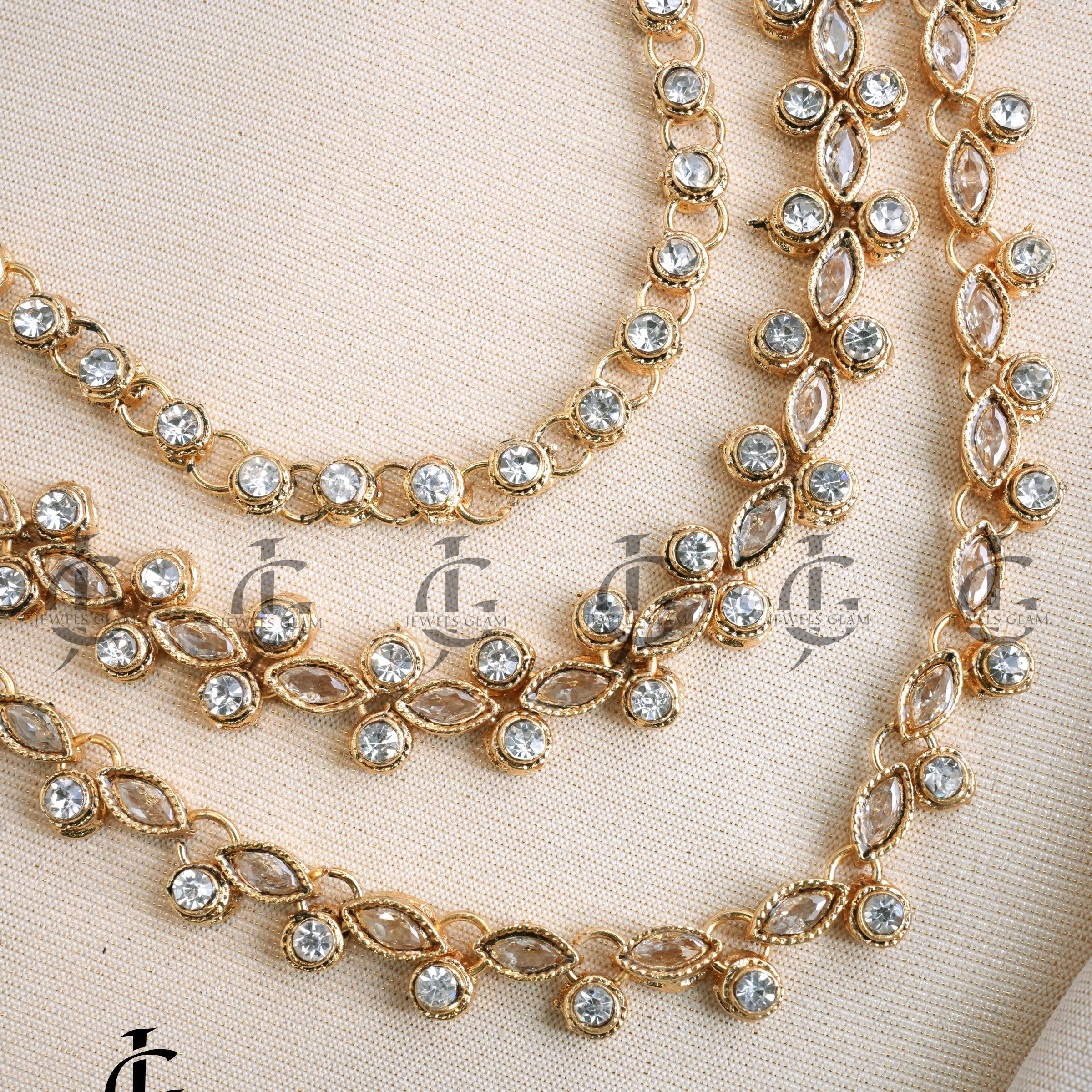 Radiant Floral Multi-Layer Kundan Mala