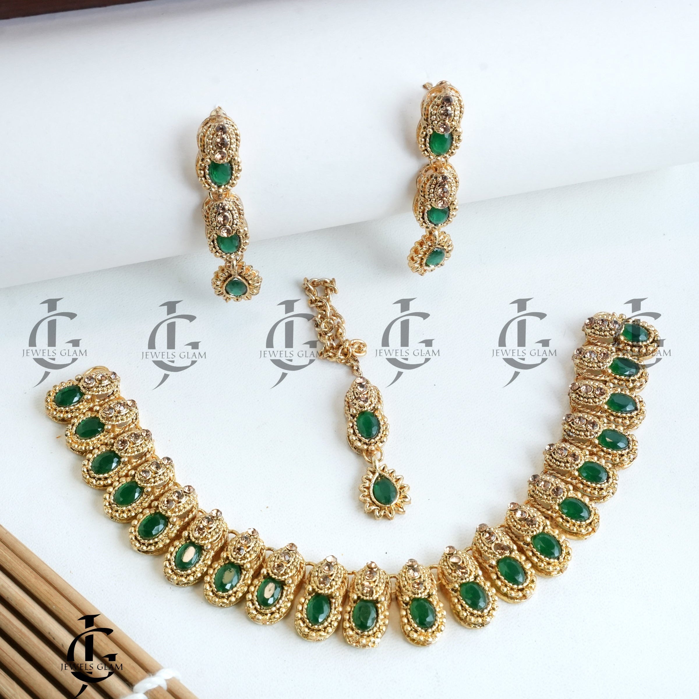 Deep Green Jewelry Set