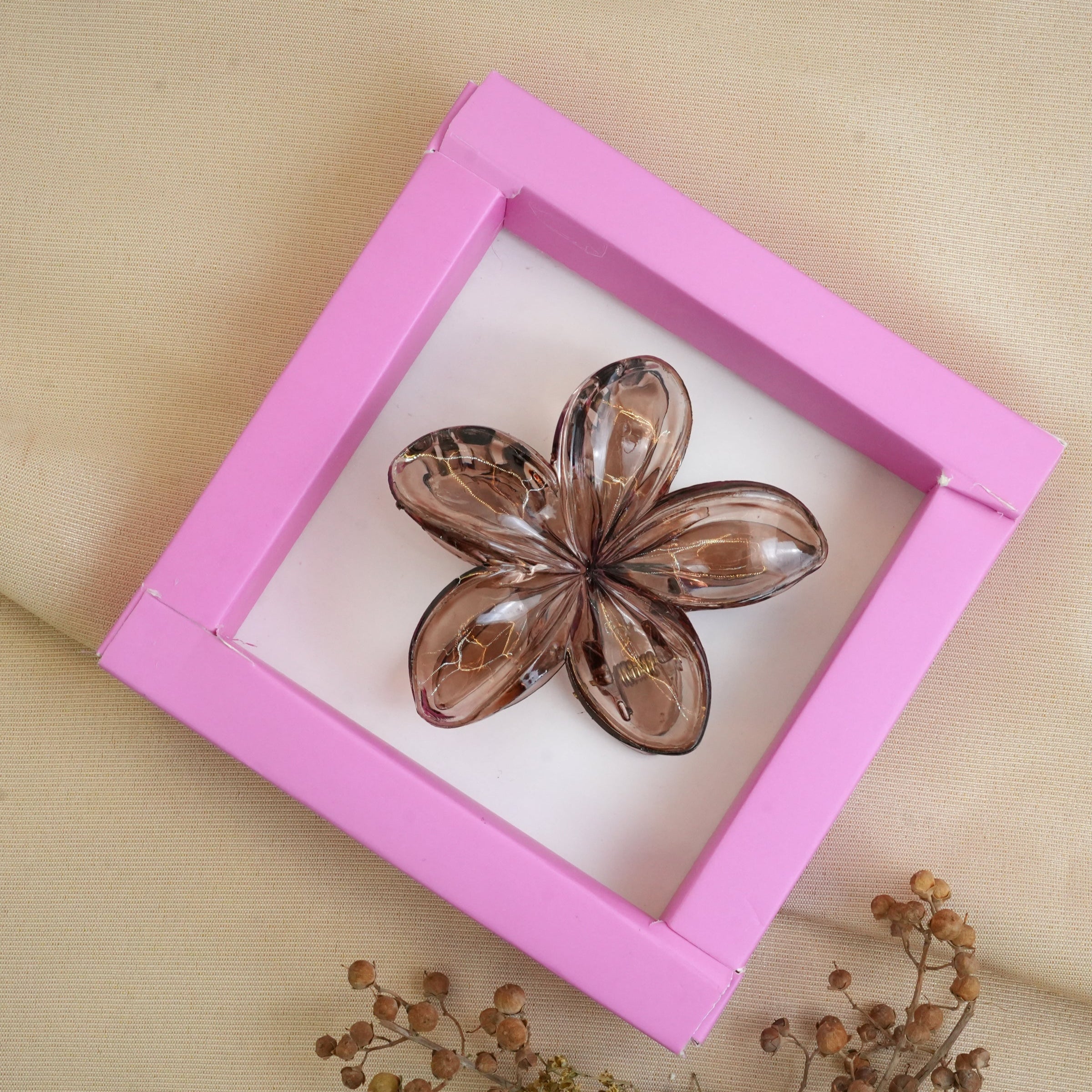 Transparent Floral Elegance Hair Catchers Large