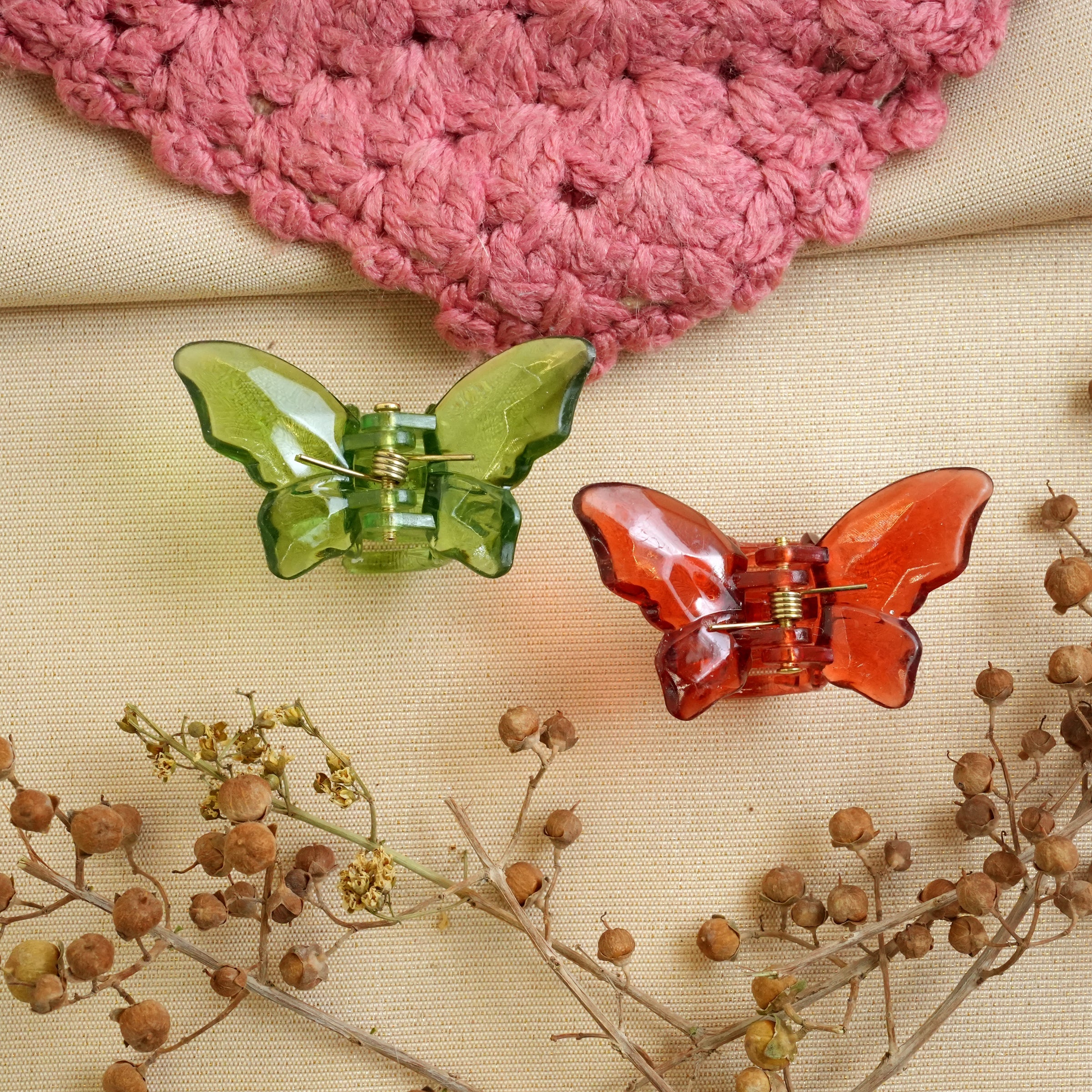 Elegant Butterfly Hair Catchers Pair