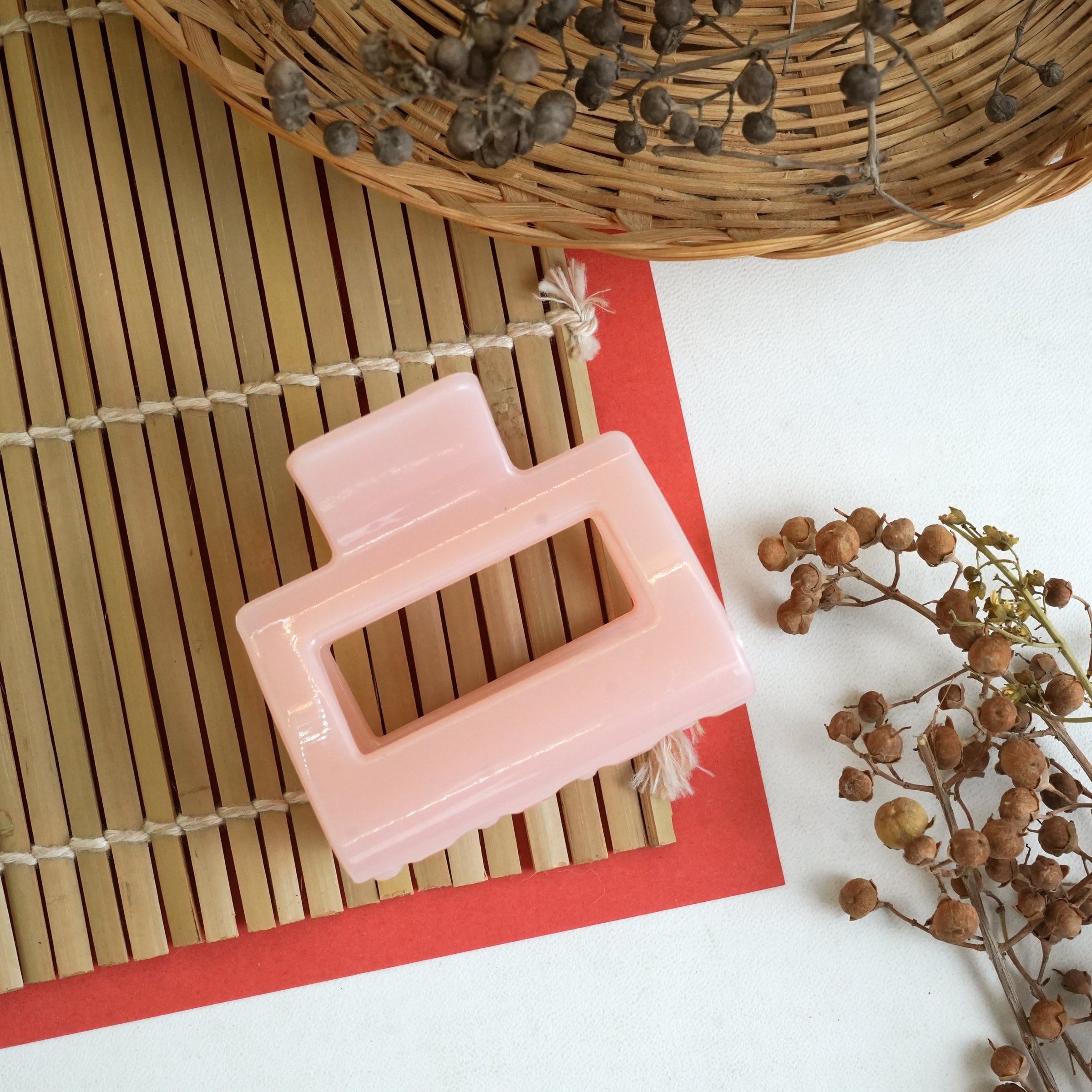 Pastel Rectangular Hair Claw Clips