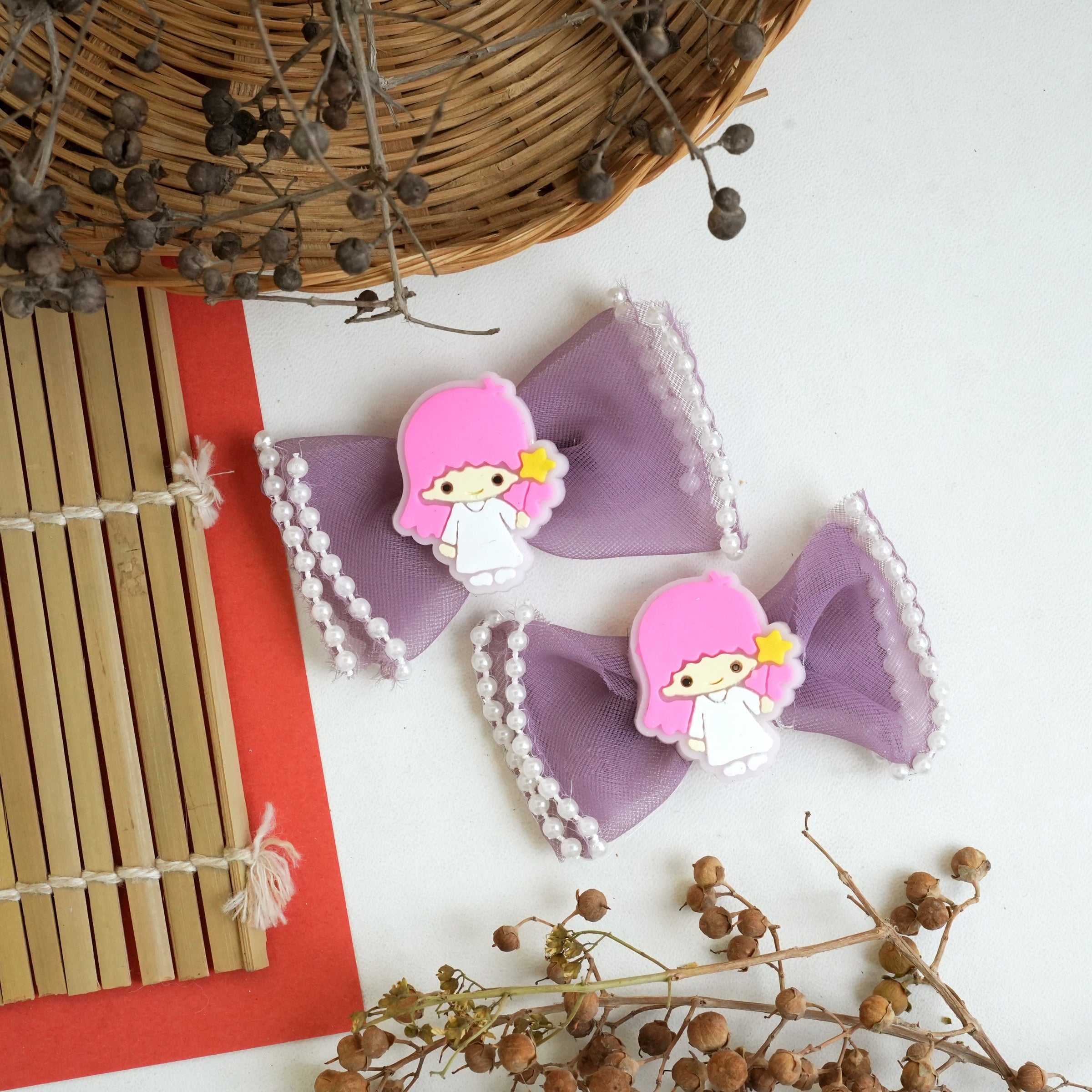 Princess Bow Hair Clips – Royal Elegance for Little Stars 1pc