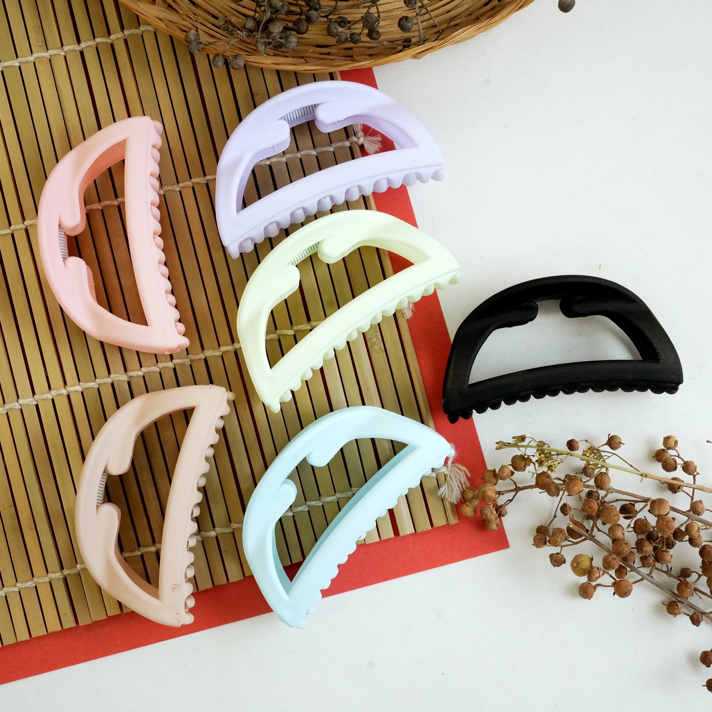 Soft Matte Crescent Hair Claws – Modern Elegance Meets Functionality