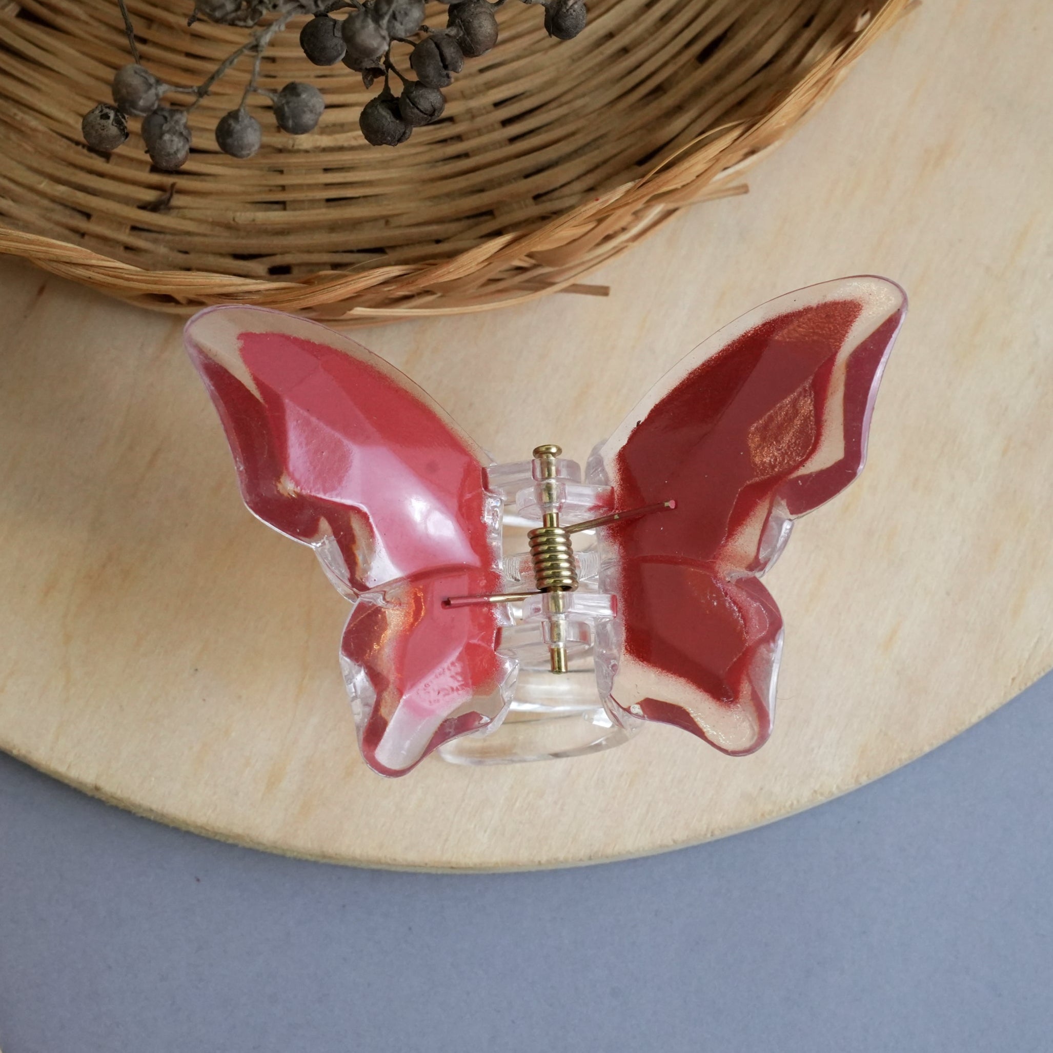 Crystal Butterfly Hair Claw Clips – Vibrant Wings Collection"