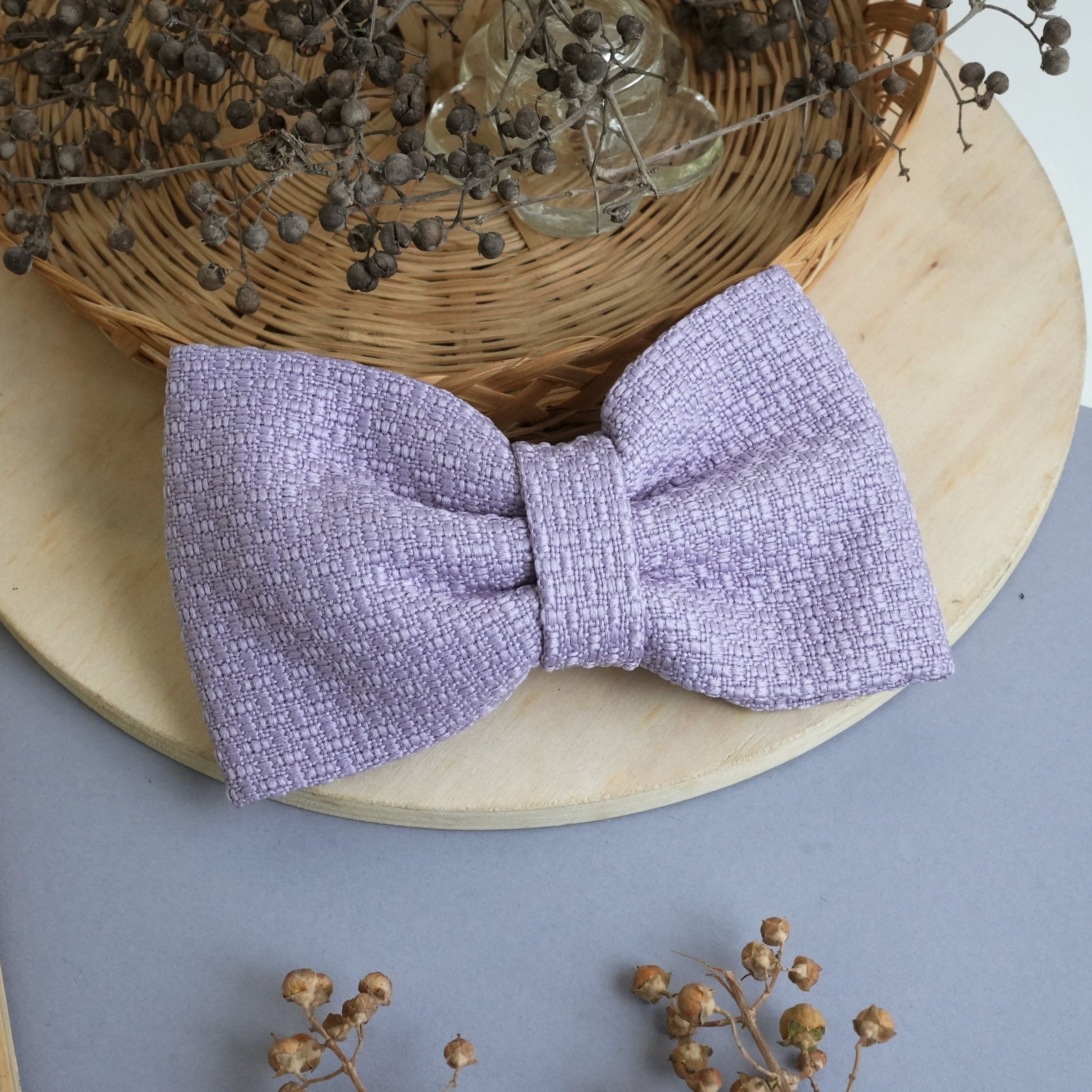 Textured Fabric Bow Hair Clips in Vibrant Colors