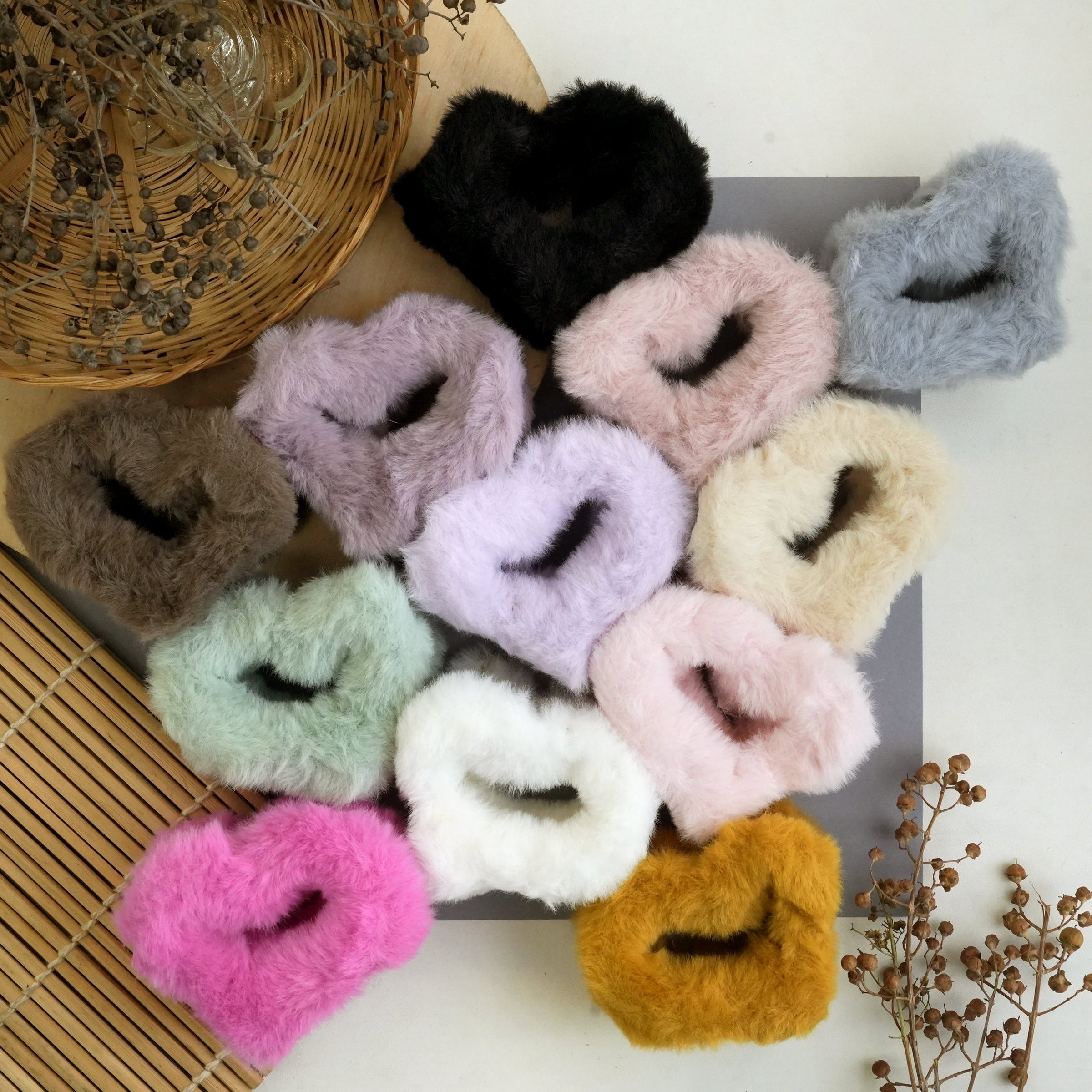 "Plush Velvet Hair Claw Clips – Cozy Chic Collection