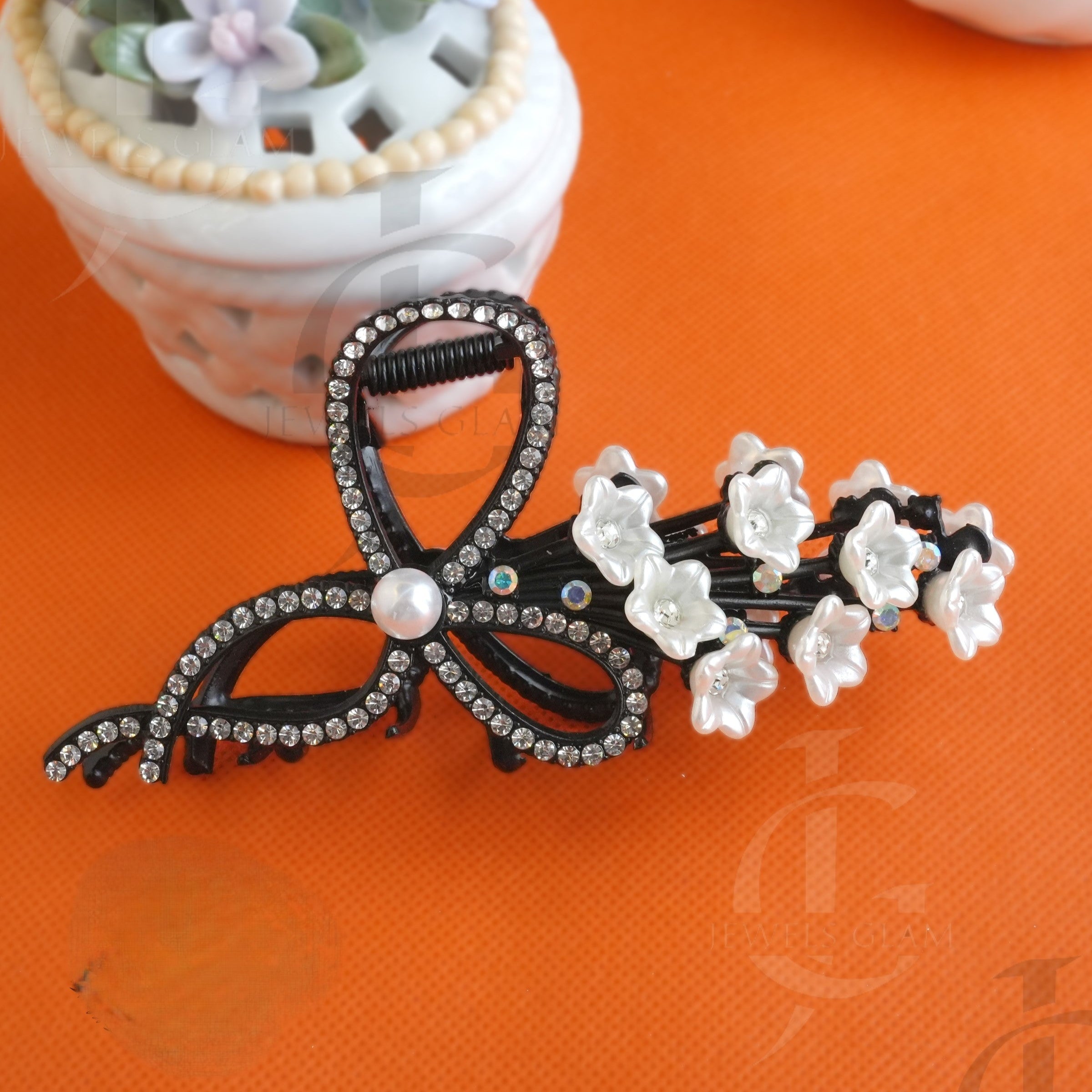 Black Metal Hair Catcher Claw Clip