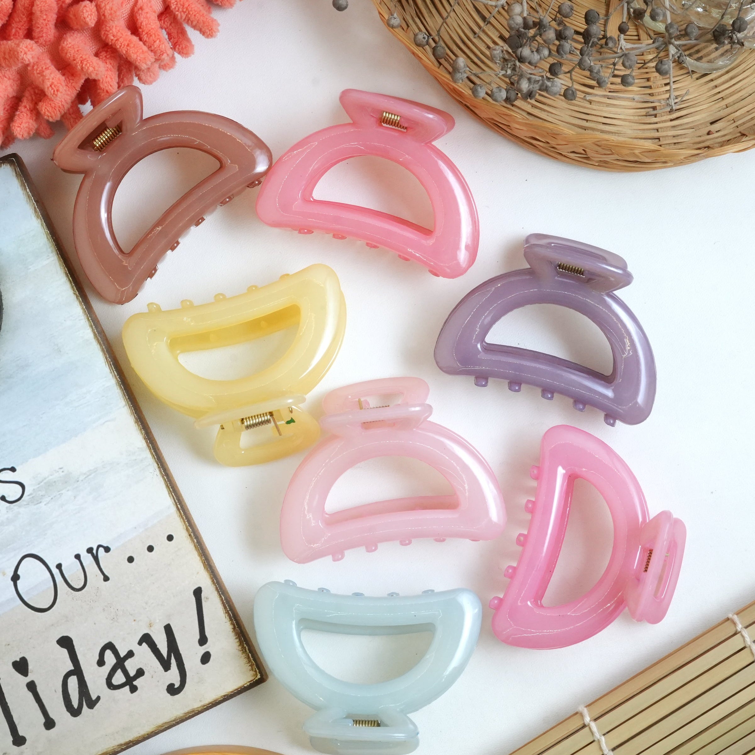Transparent Pastel Hair Clips - Chic and Functional