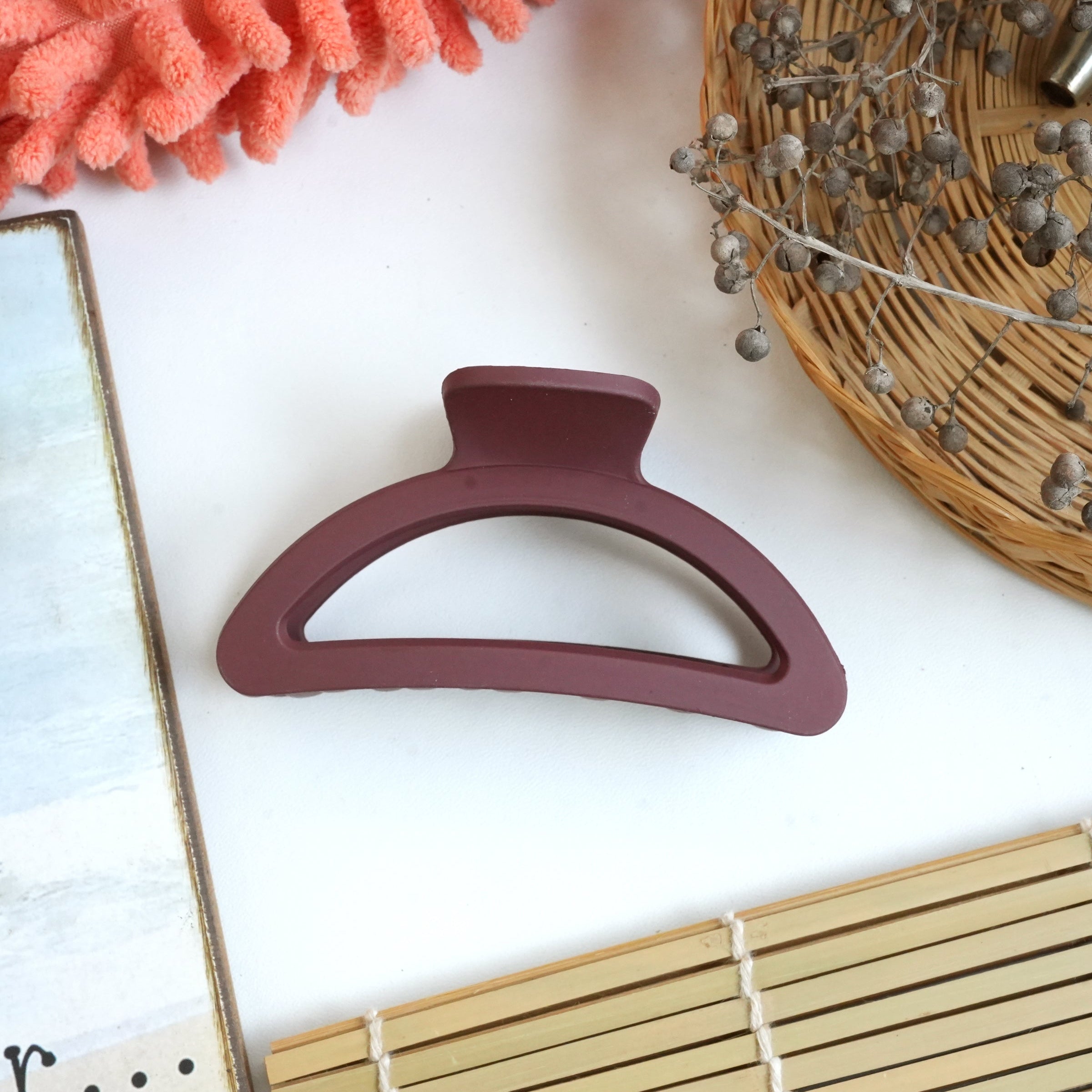 Multicolor Matte Hair Claw Clips