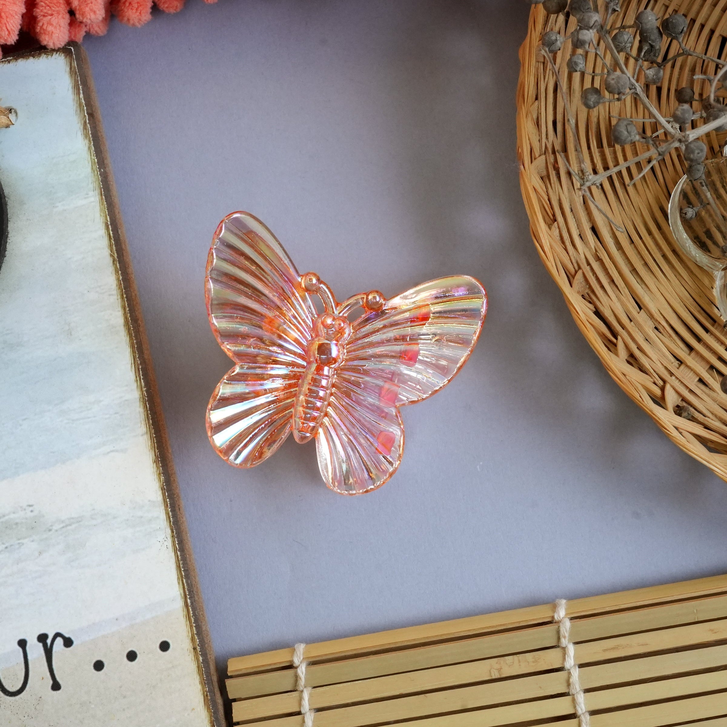 Translucent Elegant Butterfly Claw Clips