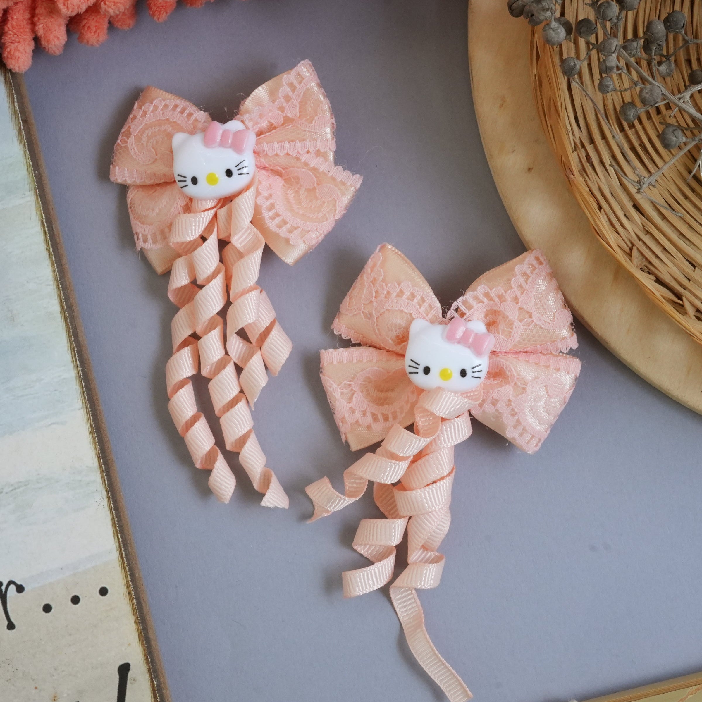 Bow Hair pins pair
