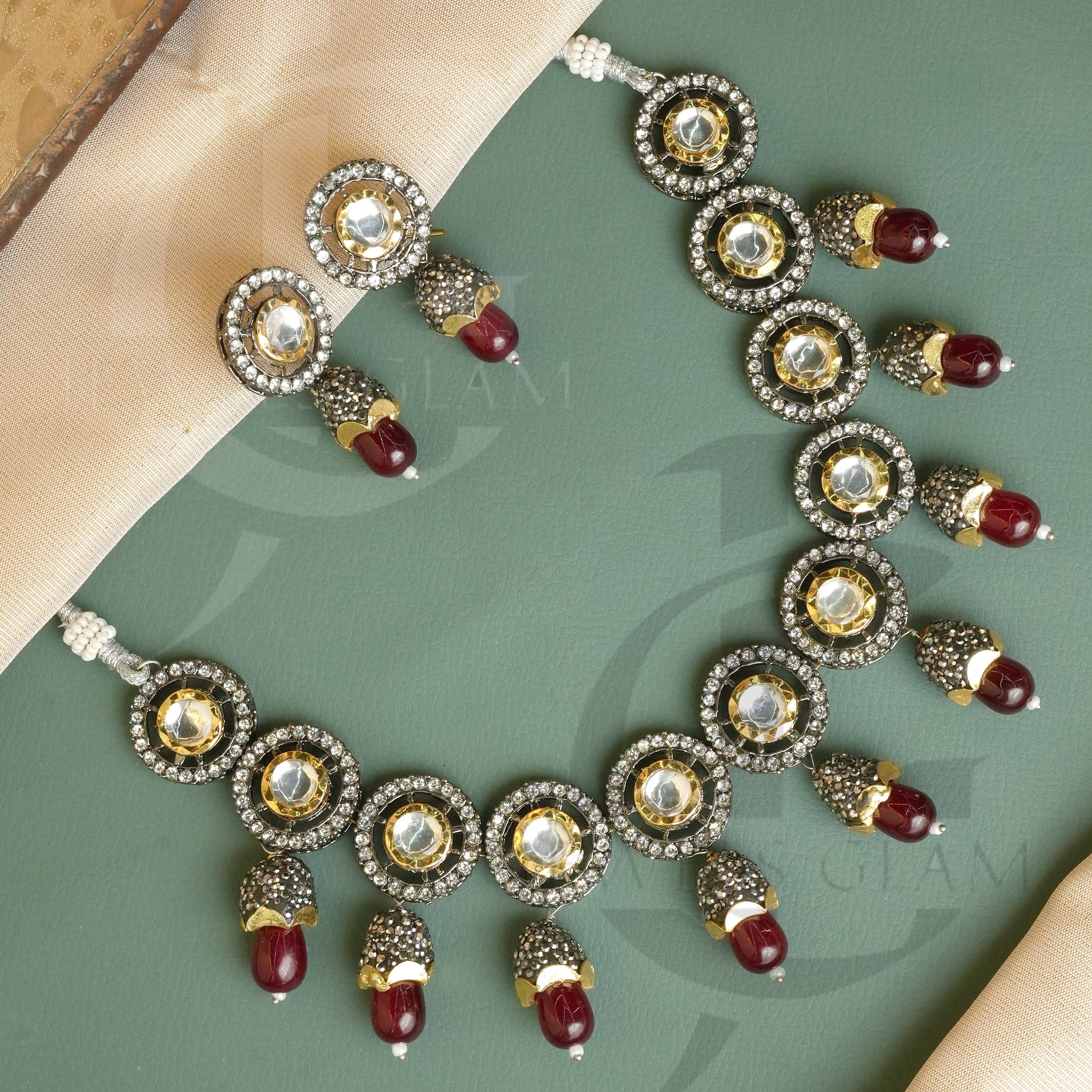 Victorian Polki Necklace Set