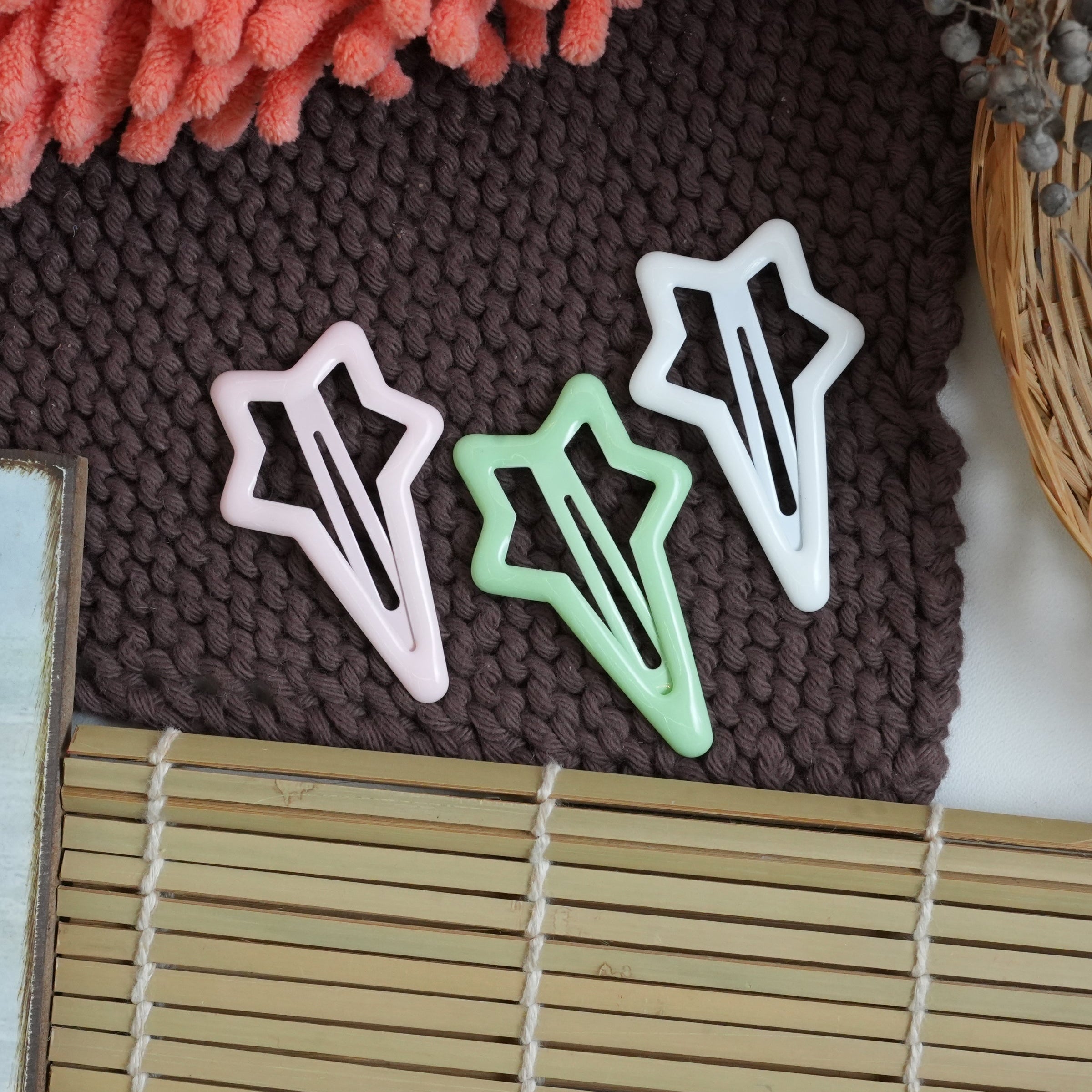 Colorful Star Hair Pins Set