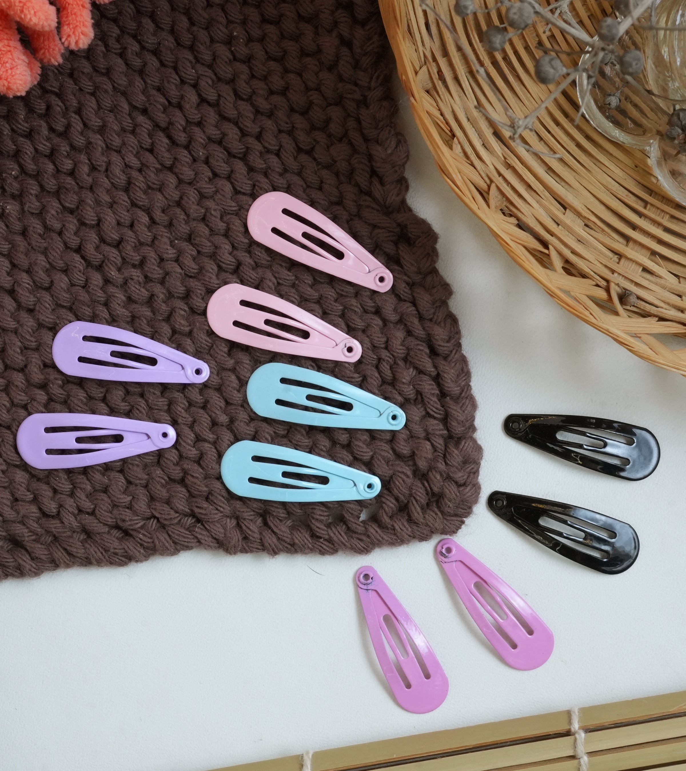 Vibrant Colorful Snap Hair Clip Sets