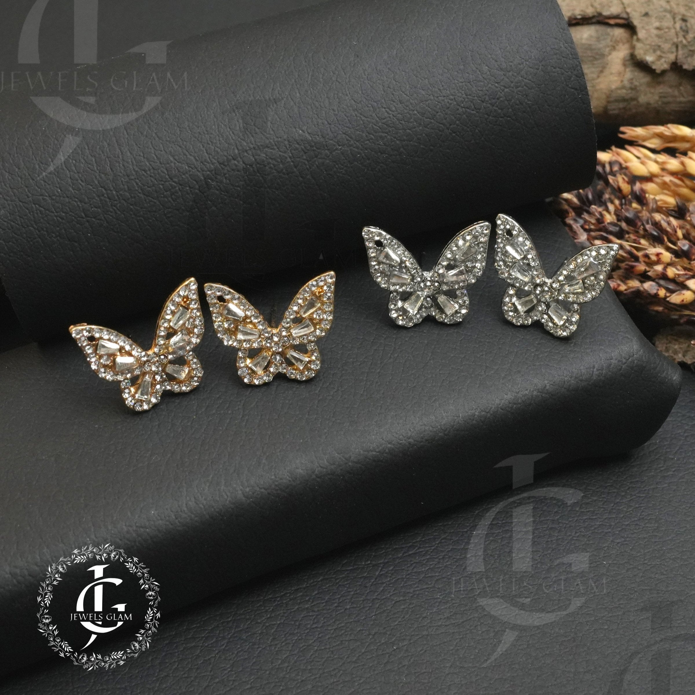 Silver Butterfly Stud Earrings